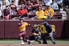 Gophers center fielder Natalie DenHartog has hit 15 home runs this season to go with a .336 batting average. is a two-time first-team All-Big Ten perf