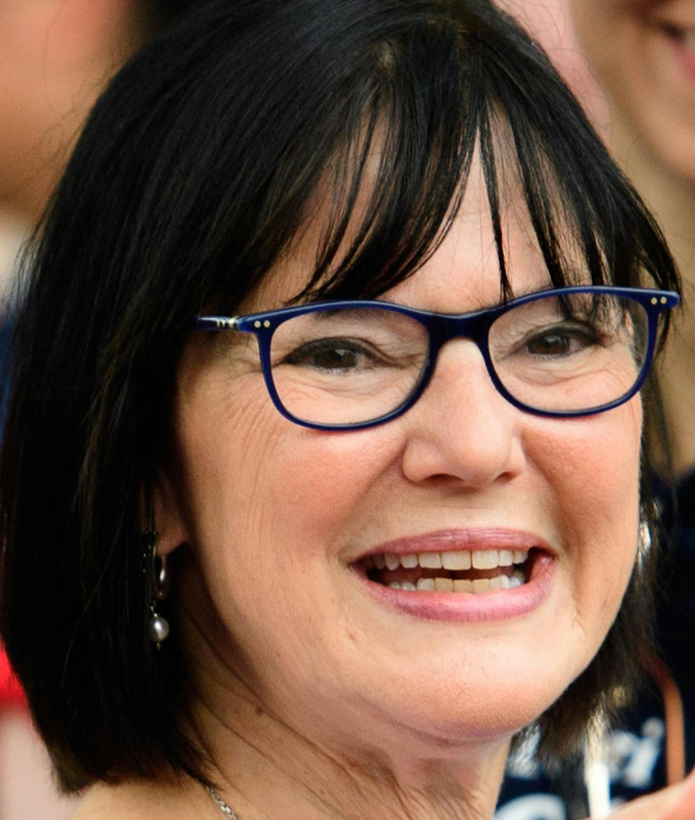 DFL State Senator Terri Bonoff greeted people at the Edina Fourth of July parade. Her opponent, incumbent Republican Congressman Erik Paulsen also marched in the parade. ] GLEN STUBBE * gstubbe@startribune.com Monday, July 4, 2016 The Edina Fourth of July parade. EDS, for use with any appropriate story. GS ORG XMIT: MIN1607061925511829