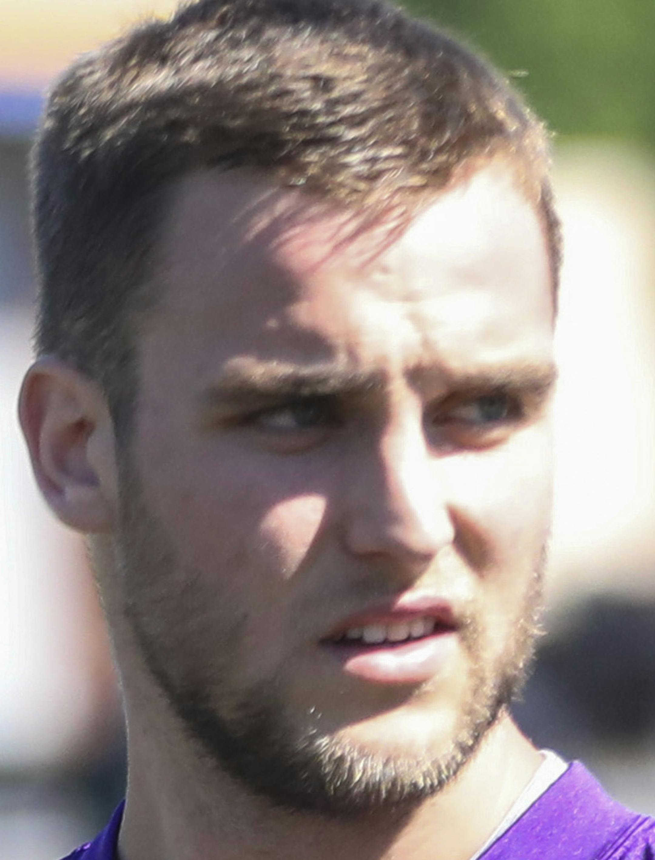 Kicker Marshall Koehn (1) during practice at Winter Park in Eden Prairie, Minn., on Tuesday, June 6, 2017. ] RENEE JONES SCHNEIDER • renee.jones@startribune.com