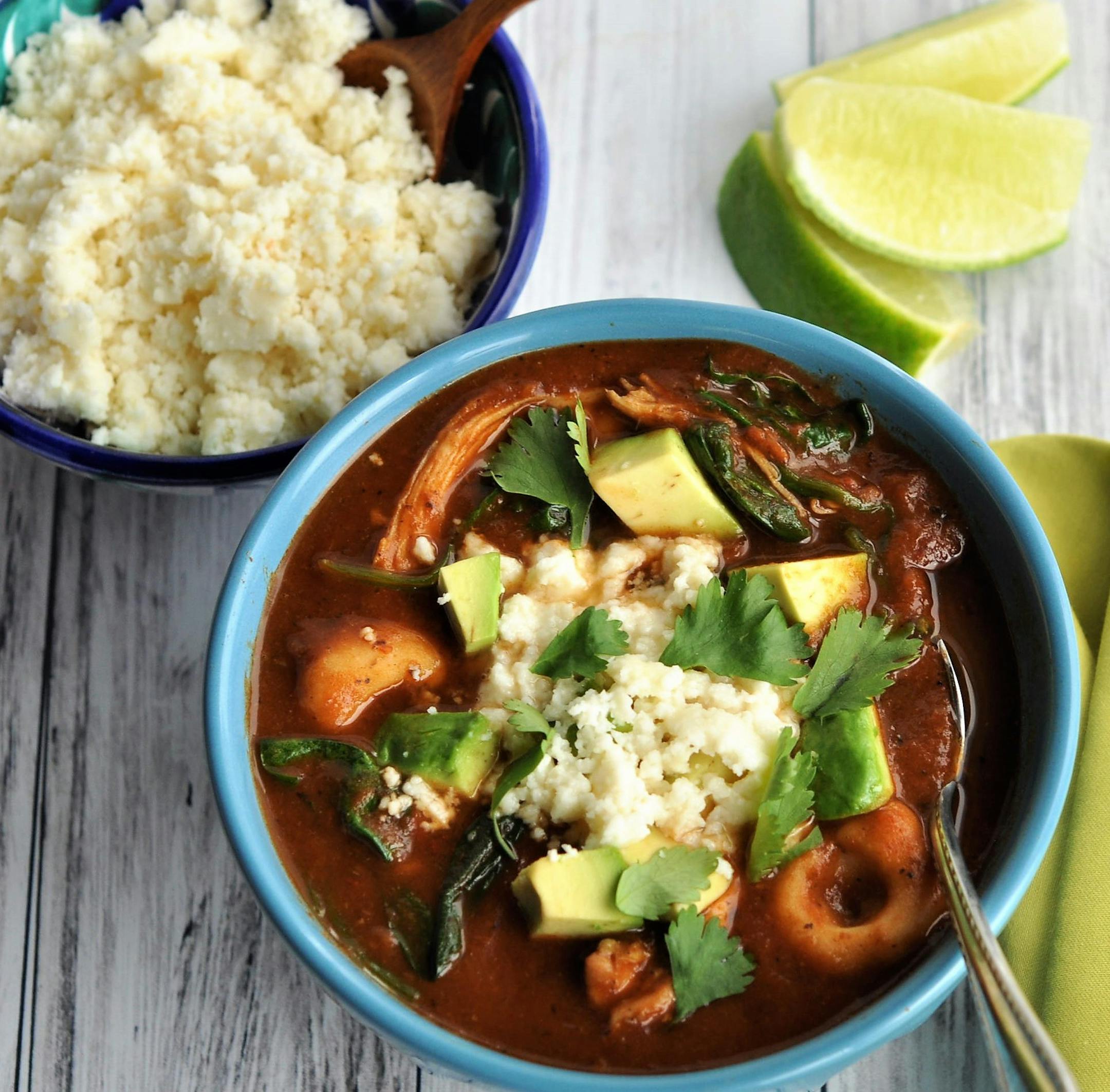 Mexican Chicken, Green and Beans Soup With Masa Dumplings.