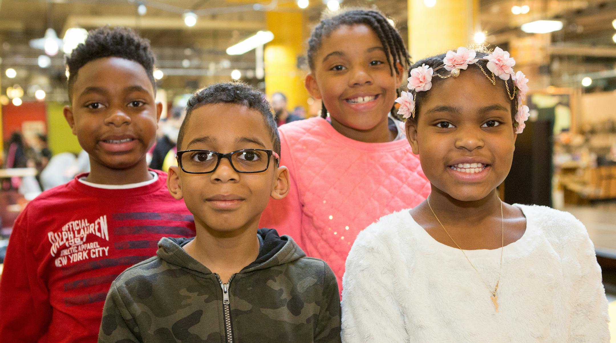 Timothy Bethune, Xavier Cunningham, Maya Farmer and &#xad;Sydney Bethune.