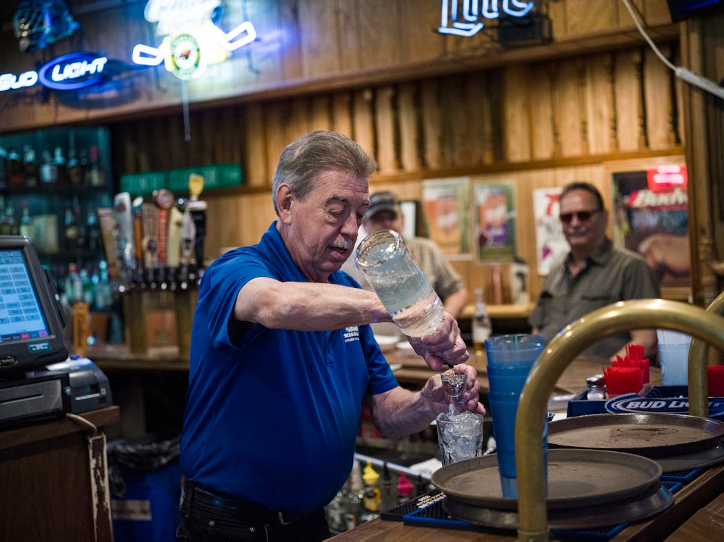 Manager Phil Rooney is an old friend of the Jacob family and has been tending bar at Schullers Tavern in Golden Valley for three decades. 