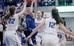 Hopkins junior guard Paige Bueckers scored 43 points in a 69-66 victory against Wayzata in February.