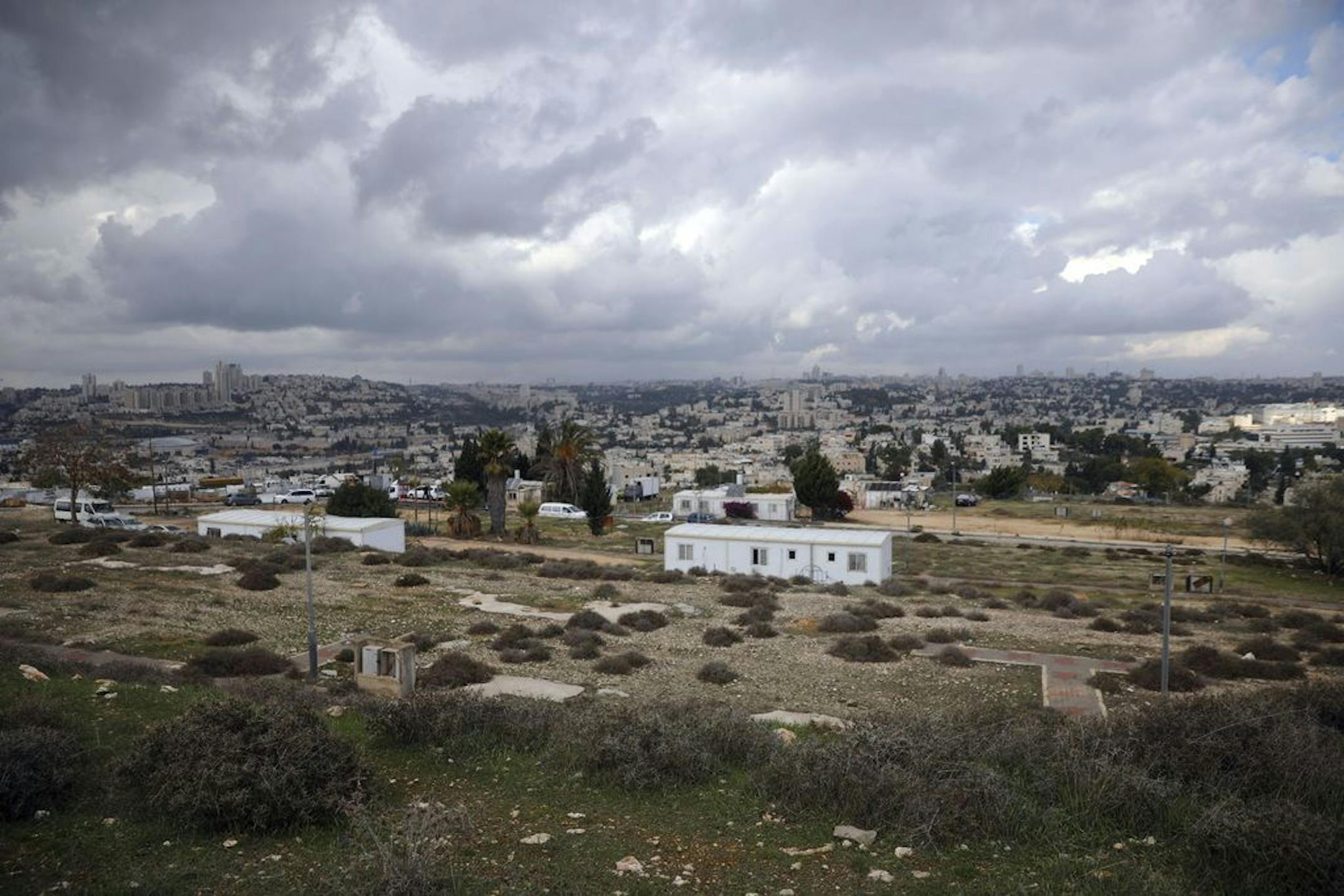 A general view of the Givat Hamatos settlement in east Jerusalem is seen on Sunday, Nov. 15, 2020. A settlement watchdog group said Sunday that Israel is moving ahead with new construction of hundreds of homes in the strategic east Jerusalem settlement that threatens to cut off parts of the city claimed by Palestinians from the West Bank.