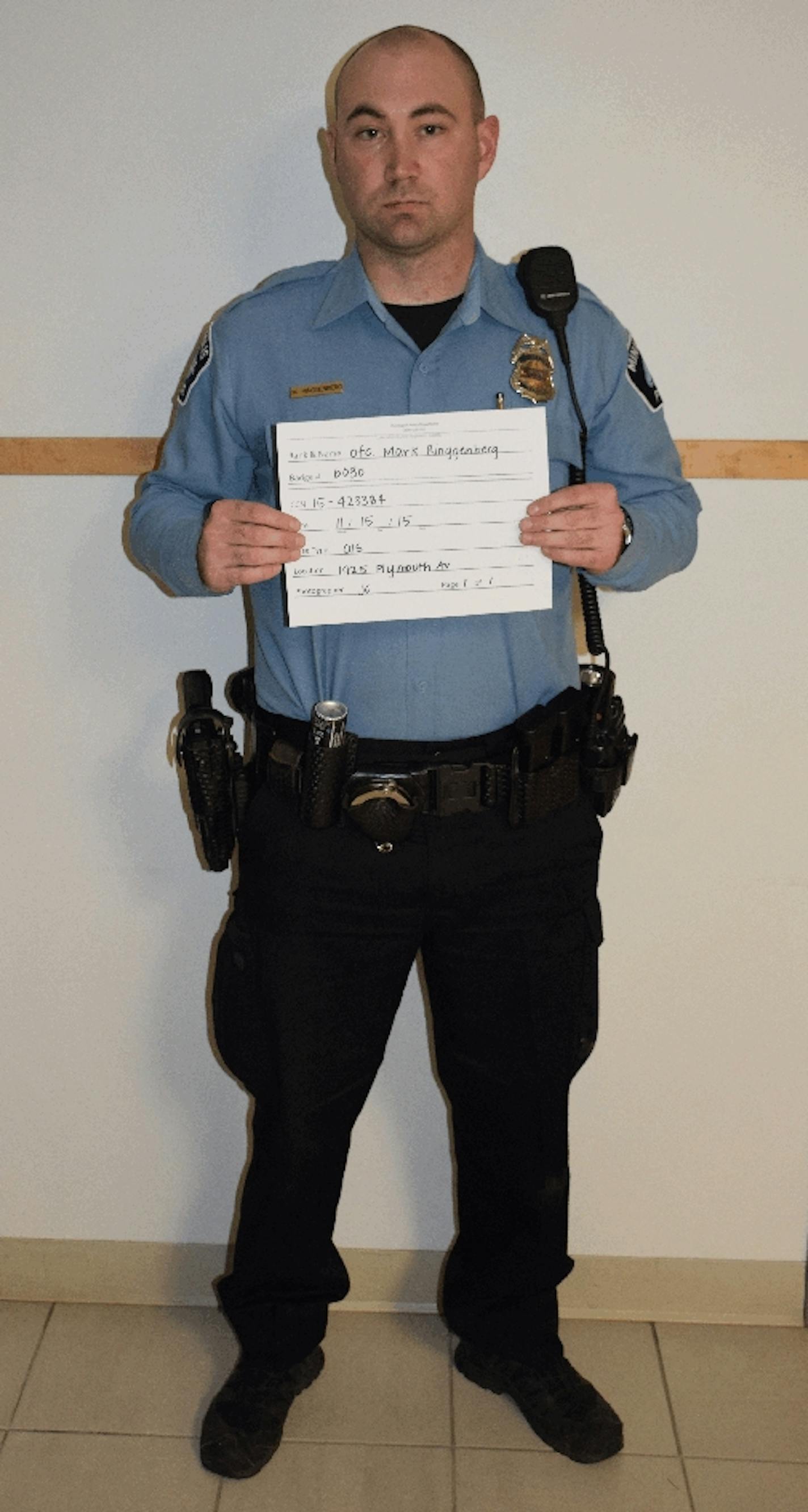 Courtesy Hennepin County. Minneapolis police officer Mark Ringgenberg