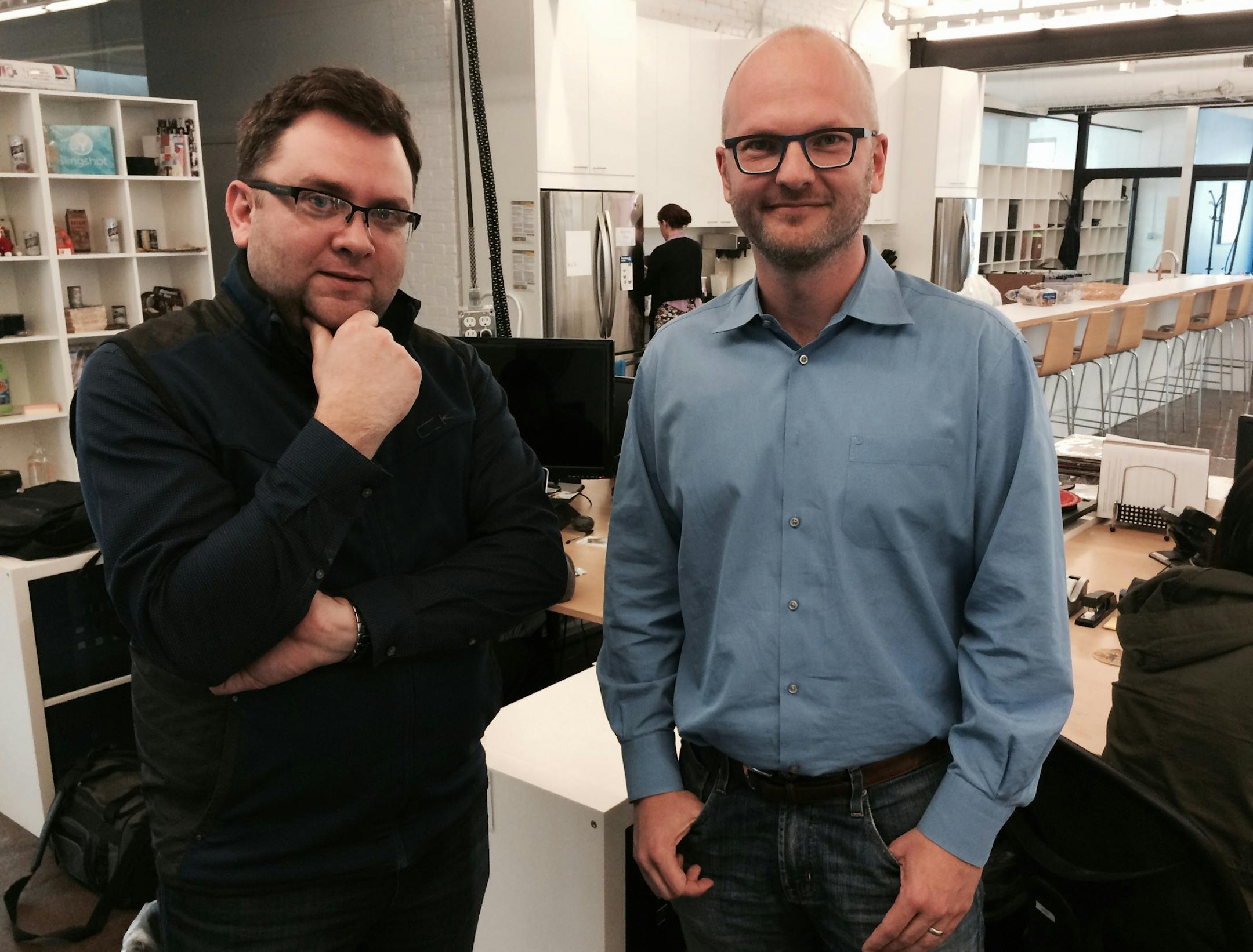 Chief Technology Officer Dimitar Dobrev (left) and CEO Bjorn Stansvik of MentorMate, the Minneapolis-based Internet strategy, design and mobile-application firm that also stages the MobCon conferences. Photo: Neal.St.Anthony@startribune.com.