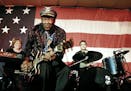 Rock and Roll musician Chuck Berry performs at a Rep. Dick Gephardt ralley in Des Moines, Iowa Sunday, Jan. 18, 2004.