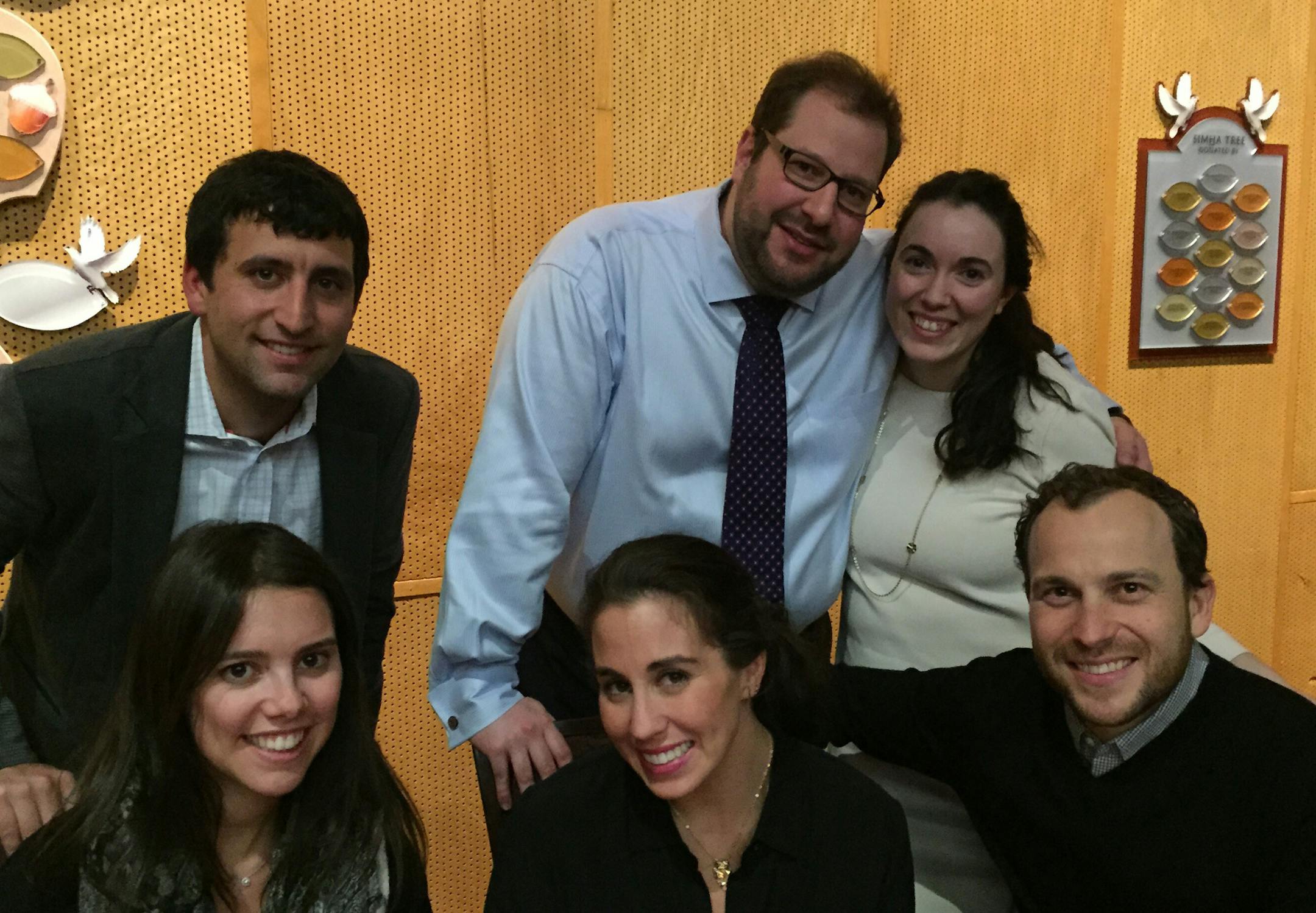 credit: Sharyn Jackson, Star Tribune Beth El Synagogueís annual Tu BíShevat seder (clockwise from back left): Fred Rappaport, Daniel Liberman, Sophie Liberman, Leo Zabezhinsky, Lauren Zabezhinsky, Jody Rappaport