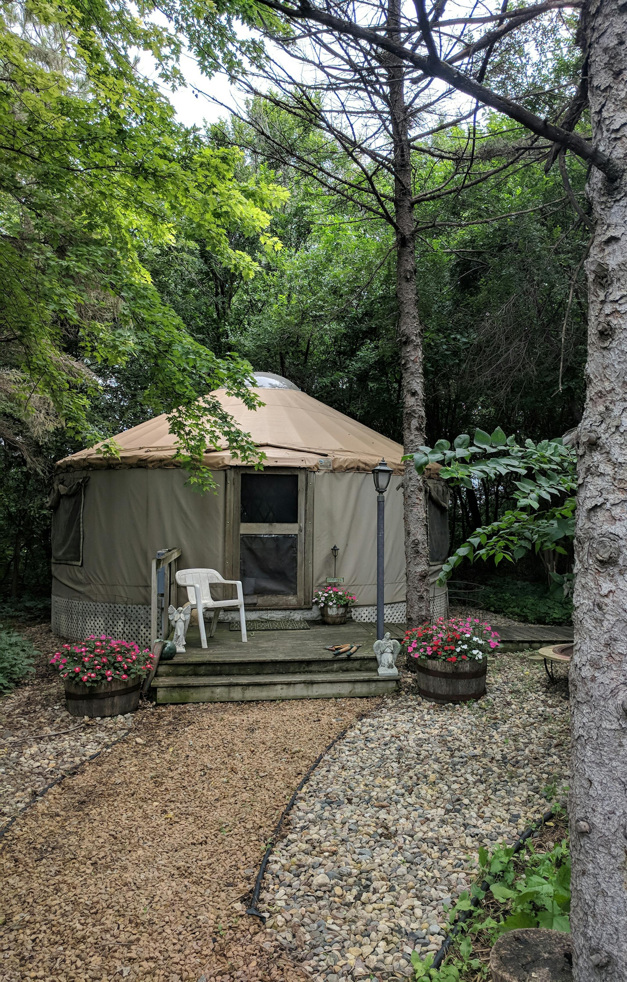 The yurt in Lac qui Parle County is a place of retreat.