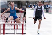 Minnetonka has standouts to watch on both of its track and field teams: Claire Kohler (left) and Tobias Williams.