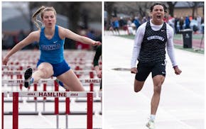 Minnetonka has standouts to watch on both of its track and field teams: Claire Kohler (left) and Tobias Williams.