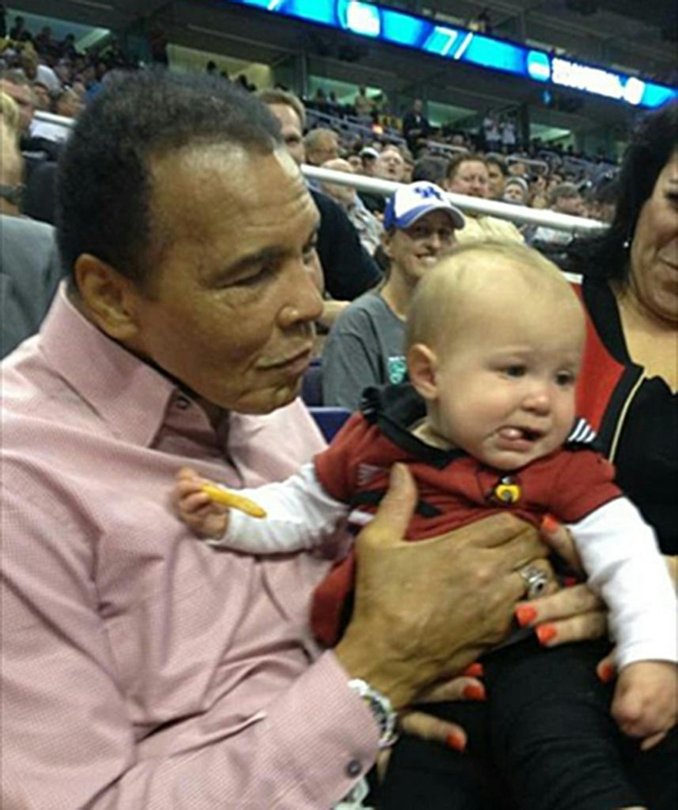 Ava Pitino and Muhammad Ali, in Louisville. Photo from Richard Pitino.
