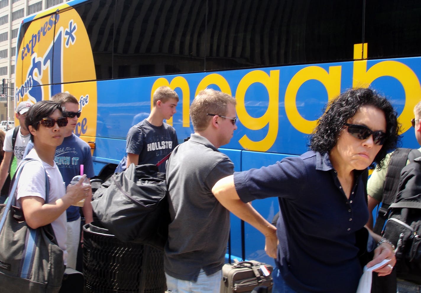 Passengers board the Megabus at Union Station in Chicago. Tickets for the Megabus range from $1 to $40 depending on availability and when you book. The 56 passengers in Chicago were boarding a single-deck bus, but many of routes now use 76-seat double-deck coaches.