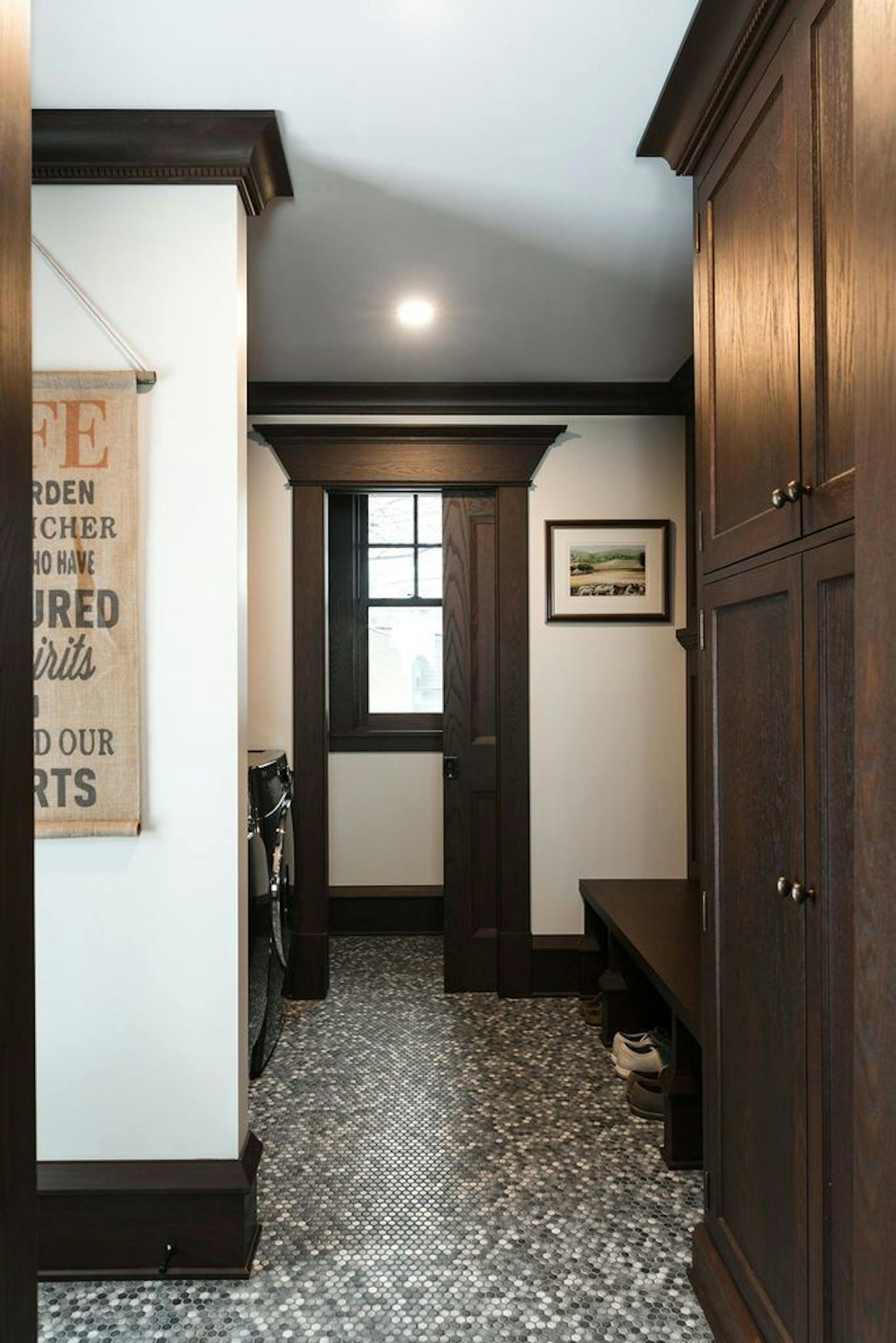 An addition created space for a new mudroom.