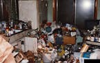 An example of a hoarded home, located in Savage, in a presentation given to Scott County leaders at a recent meeting.
