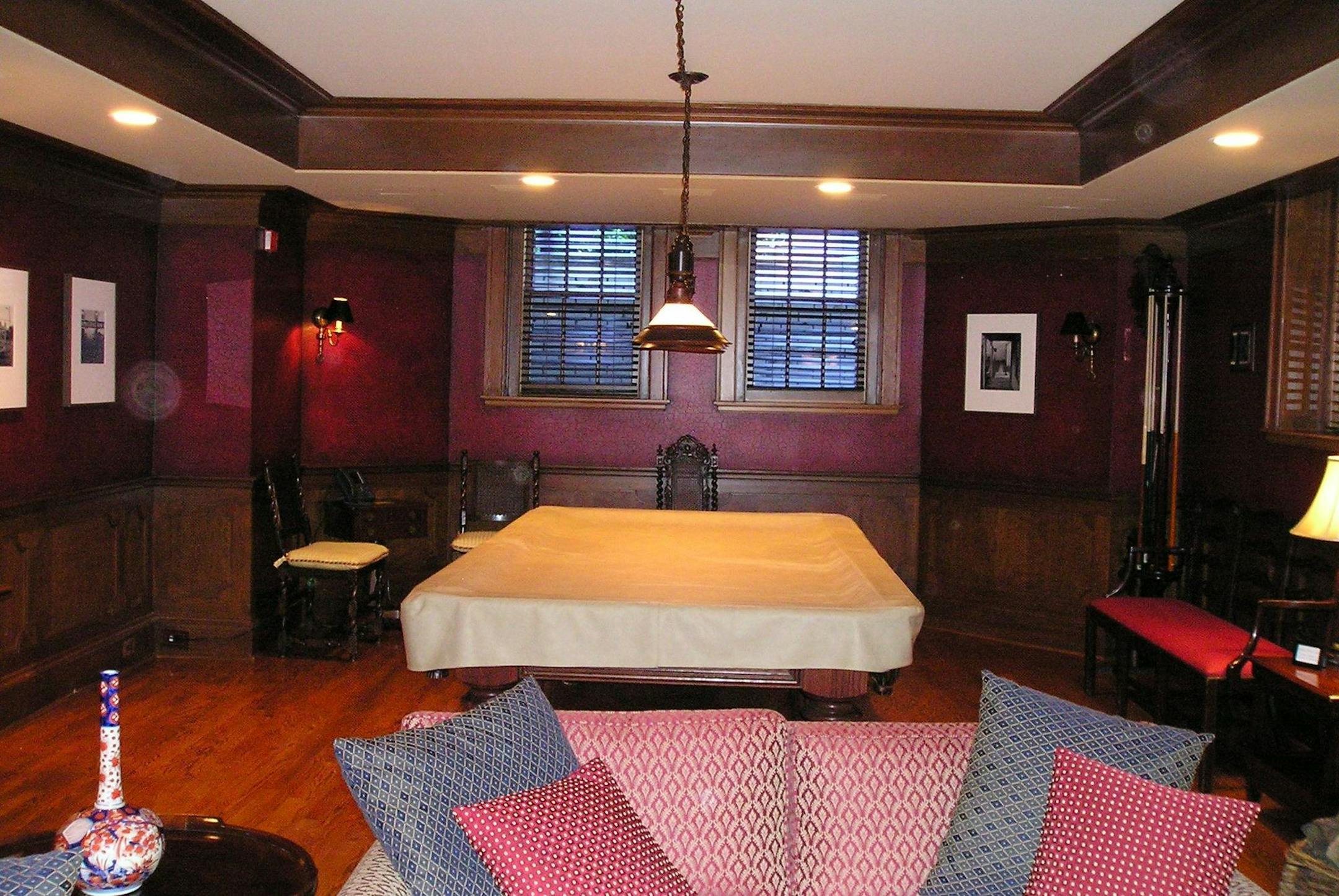 Governor's mansion lower level before the makeover.