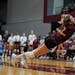 Gophers senior CC McGraw made a diving dig in the team’s four-set loss to No. 1 Texas on Sept. 1 at Maturi Pavilion.