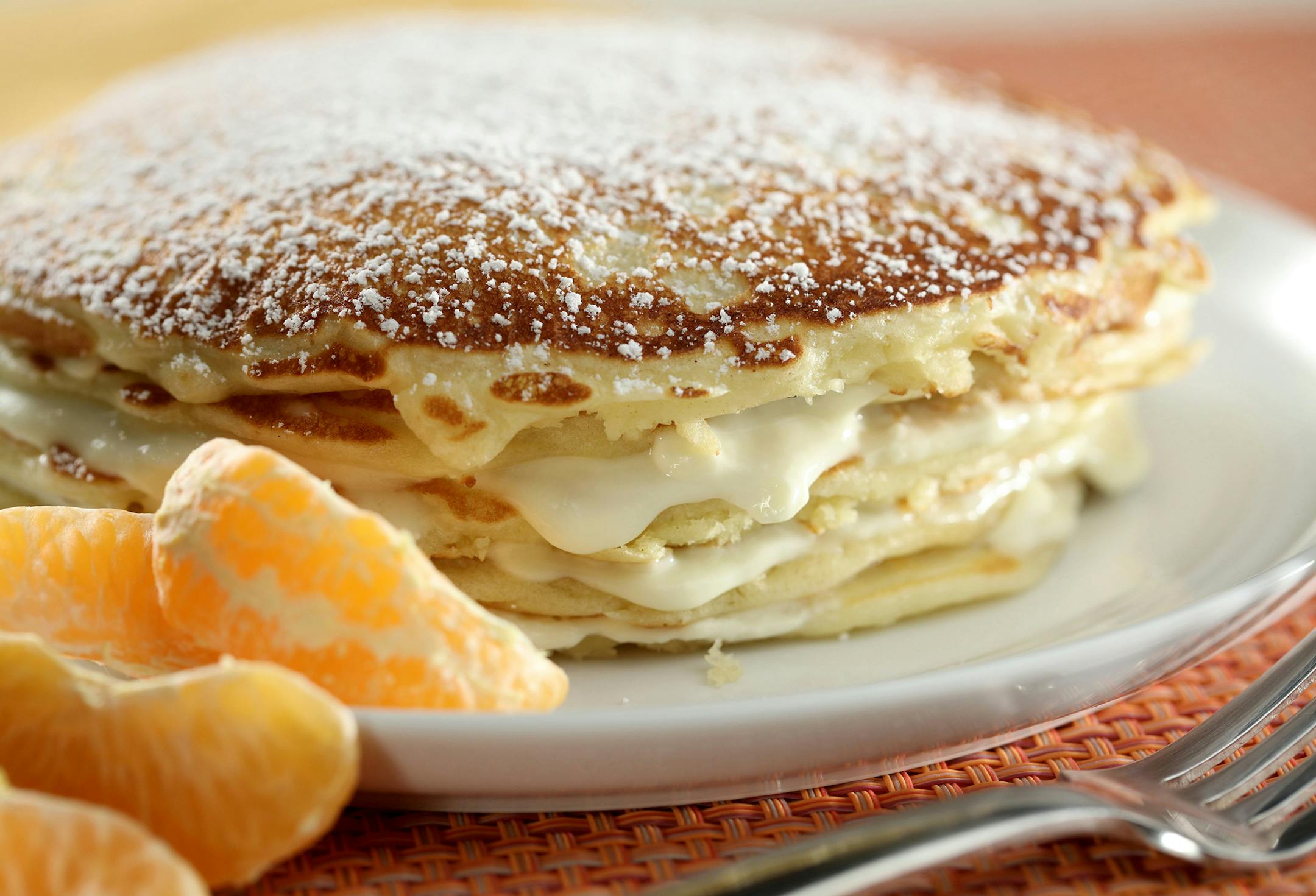 The more fat the dairy in the batter has, the richer and more luxurious the pancake. (Michael Tercha/Chicago Tribune/TNS) ORG XMIT: 1183744