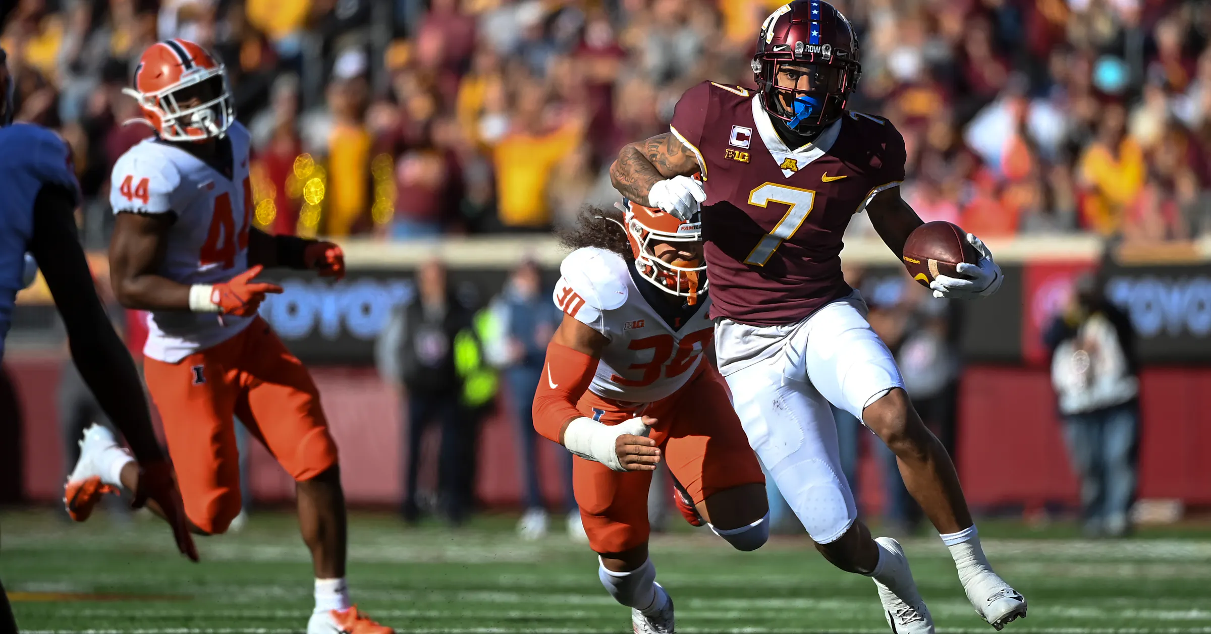 Autman Leading Gophers receiver Chris Autman-Bell is returning for a sixth season