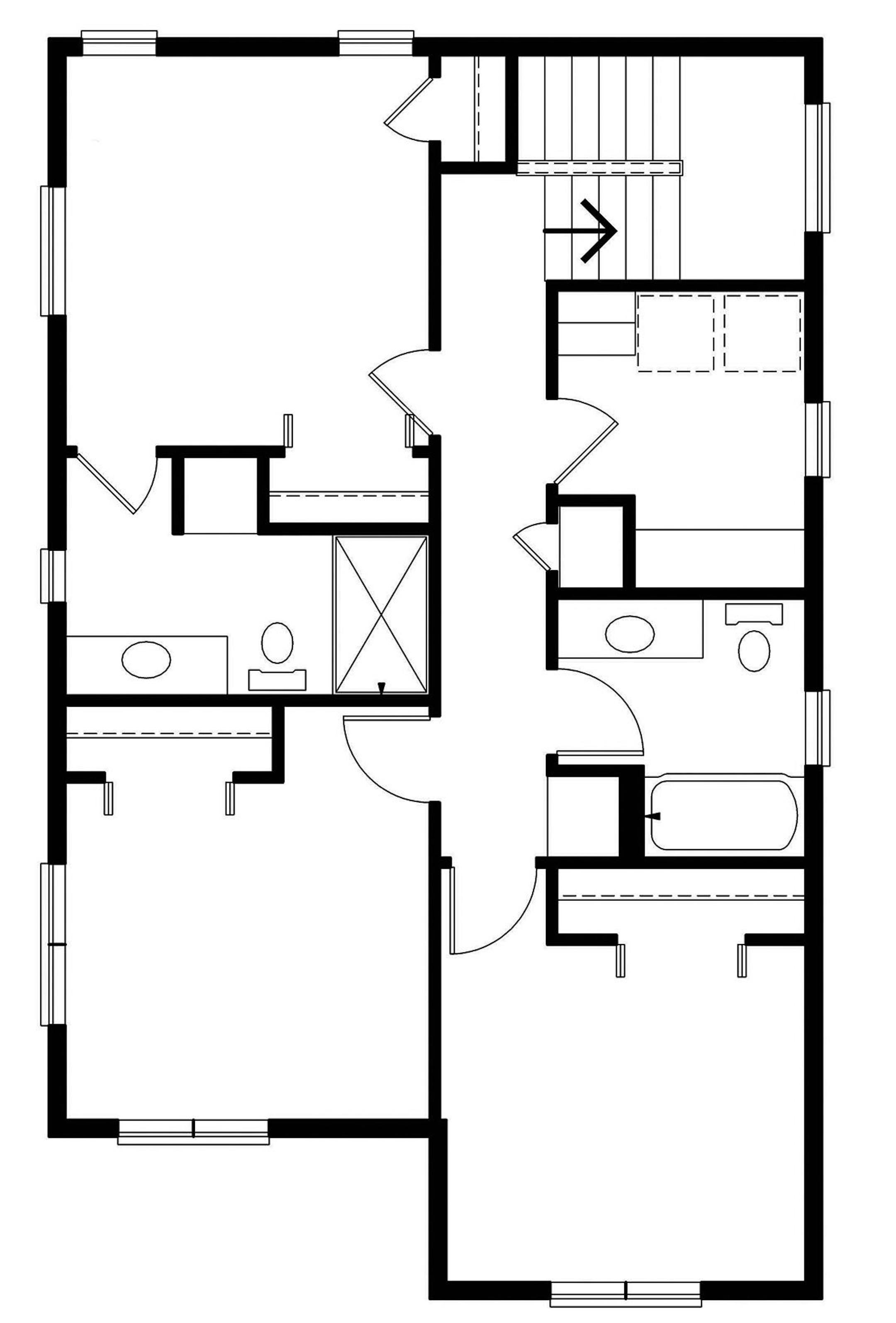 Home plan: Compact contemporary home is stylish and cool with large windows and mixed siding.