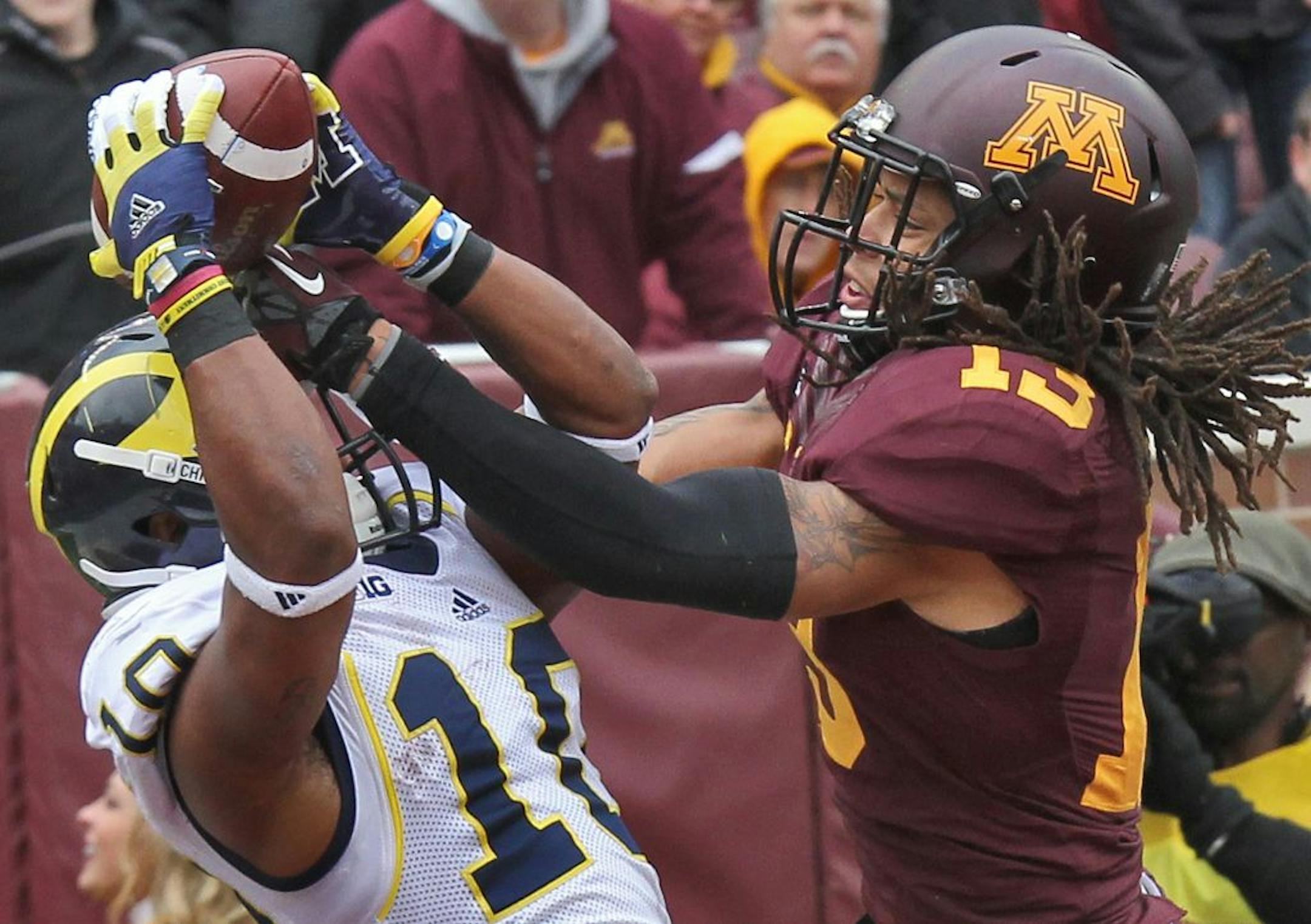 Michigan's Jeremy Gallon hauled in a touchdown pass.