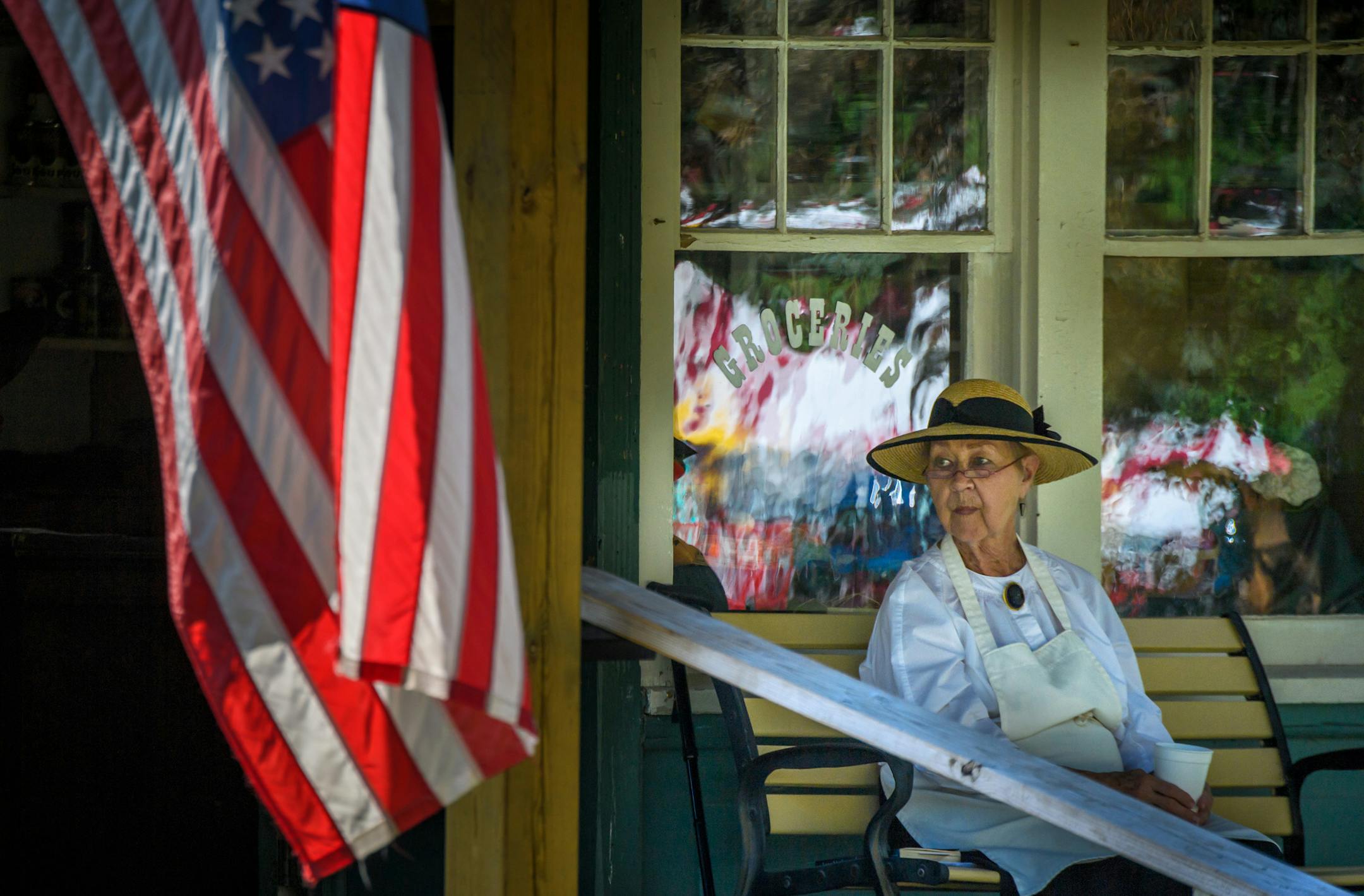 Karin McComb waited for visitors at the Dakota County Fair General store. She has volunteered at the Historical Village for 5 or 6 years. The Fair runs through Sunday, August 13 at the County Fairgrounds in Farmington. ] GLEN STUBBE • glen.stubbe@startribune.com Tuesday August 8, 2017 The Dakota County Fair runs through Sunday, August 13 at the County Fairgrounds in Farmington.