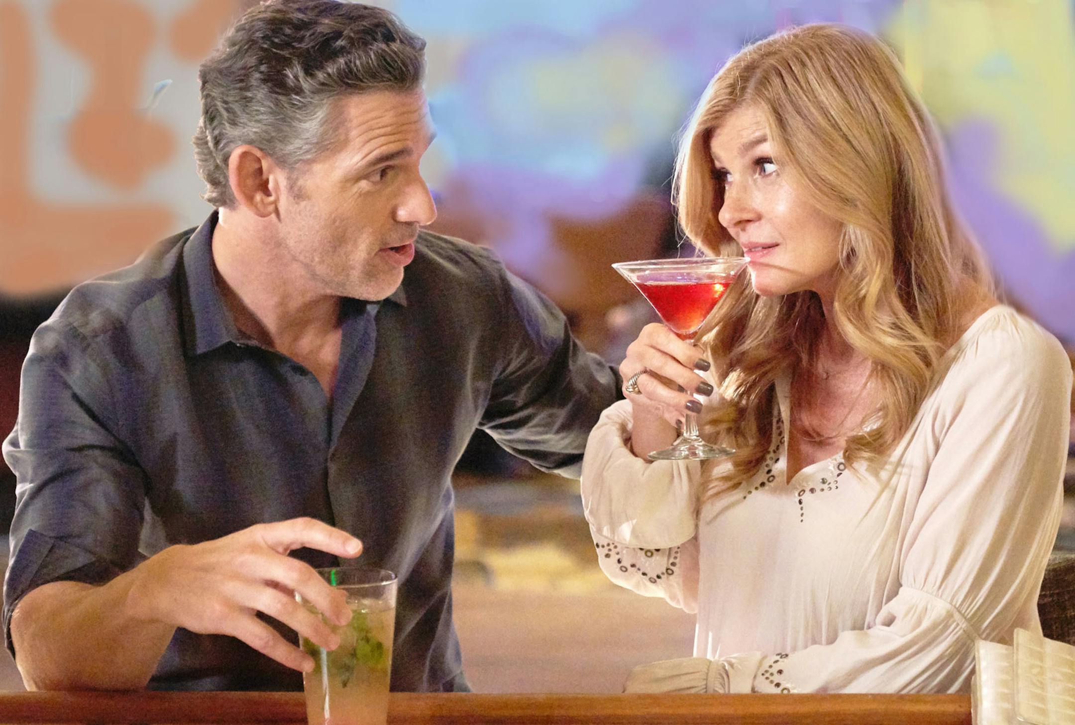 Eric Bana (left) plays John Meehan and Connie Britton portrays Debra Newell in the retelling of a real-life tragedy in "Dirty John" premiering on Bravo Sunday. (Michael Becker/Bravo) ORG XMIT: 1245867
