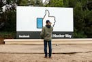 FILE -- The Facebook sign at the company's campus in Menlo Park, Calif., Dec. 5, 2019. Californians are now subject to a spate of new laws, including 