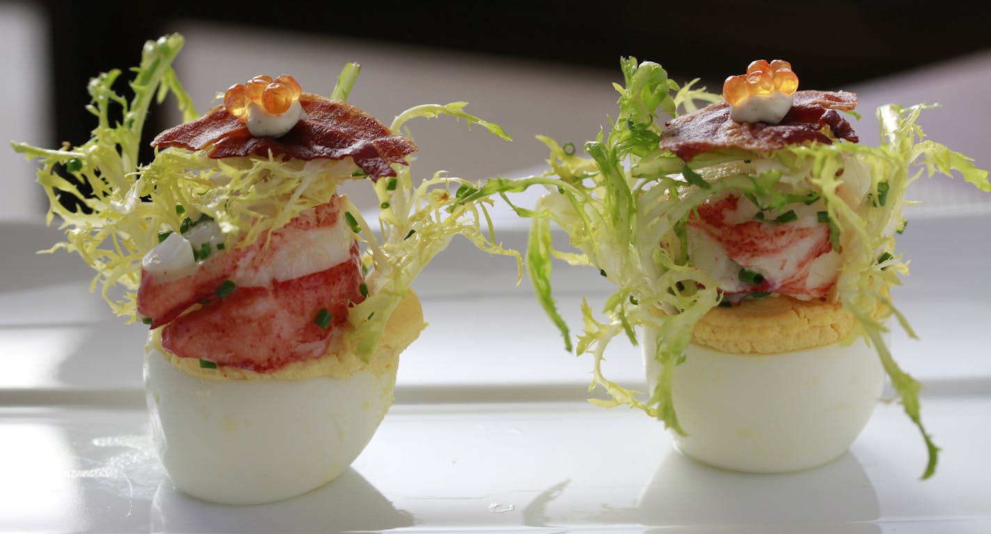 Lobster deviled eggs.