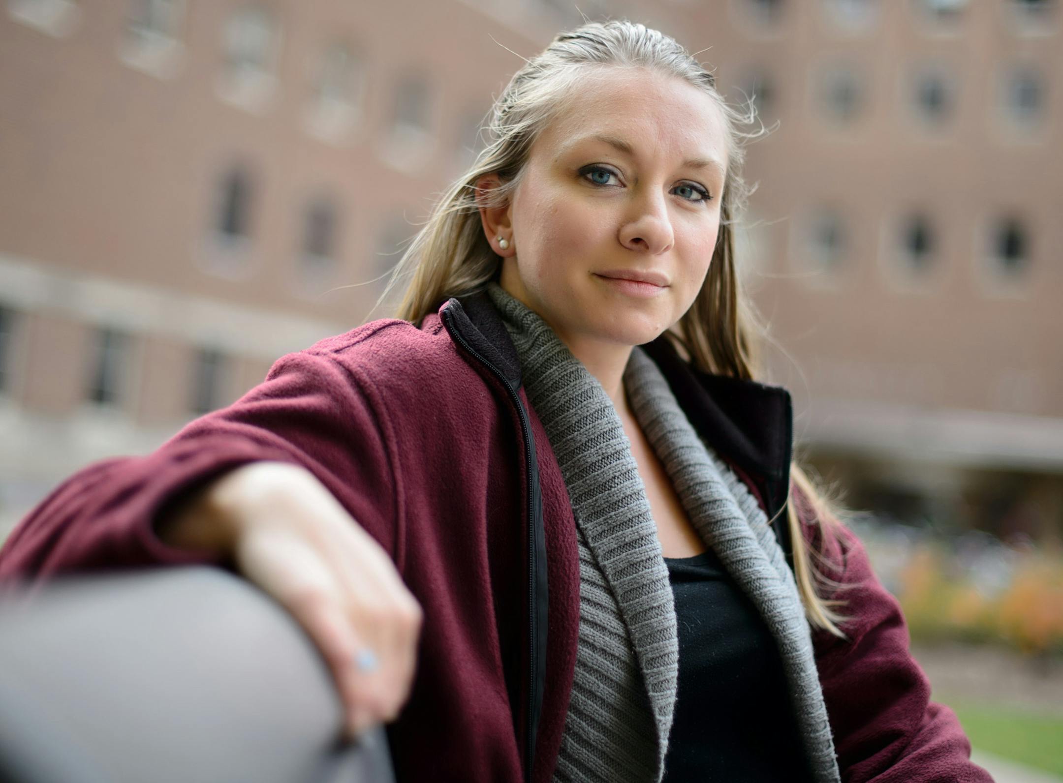 Teresa Johnson graduated from college in 2010. She is still paying off $20,000 in college debt. ] GLEN STUBBE * gstubbe@startribune.com Tuesday October 27, 2015