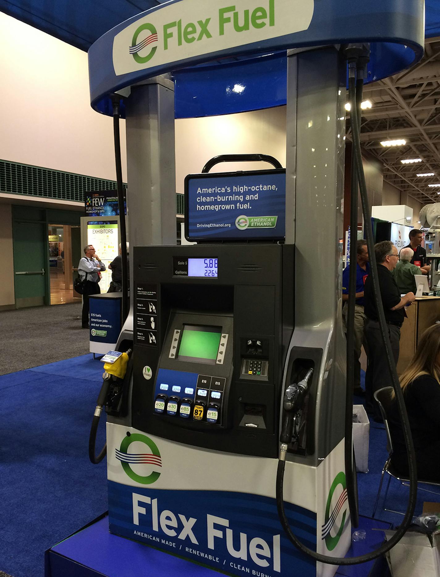 Blender pump on display at 2015 Fuel Ethanol Workshop & Expo at the Minneapolis Convention Center