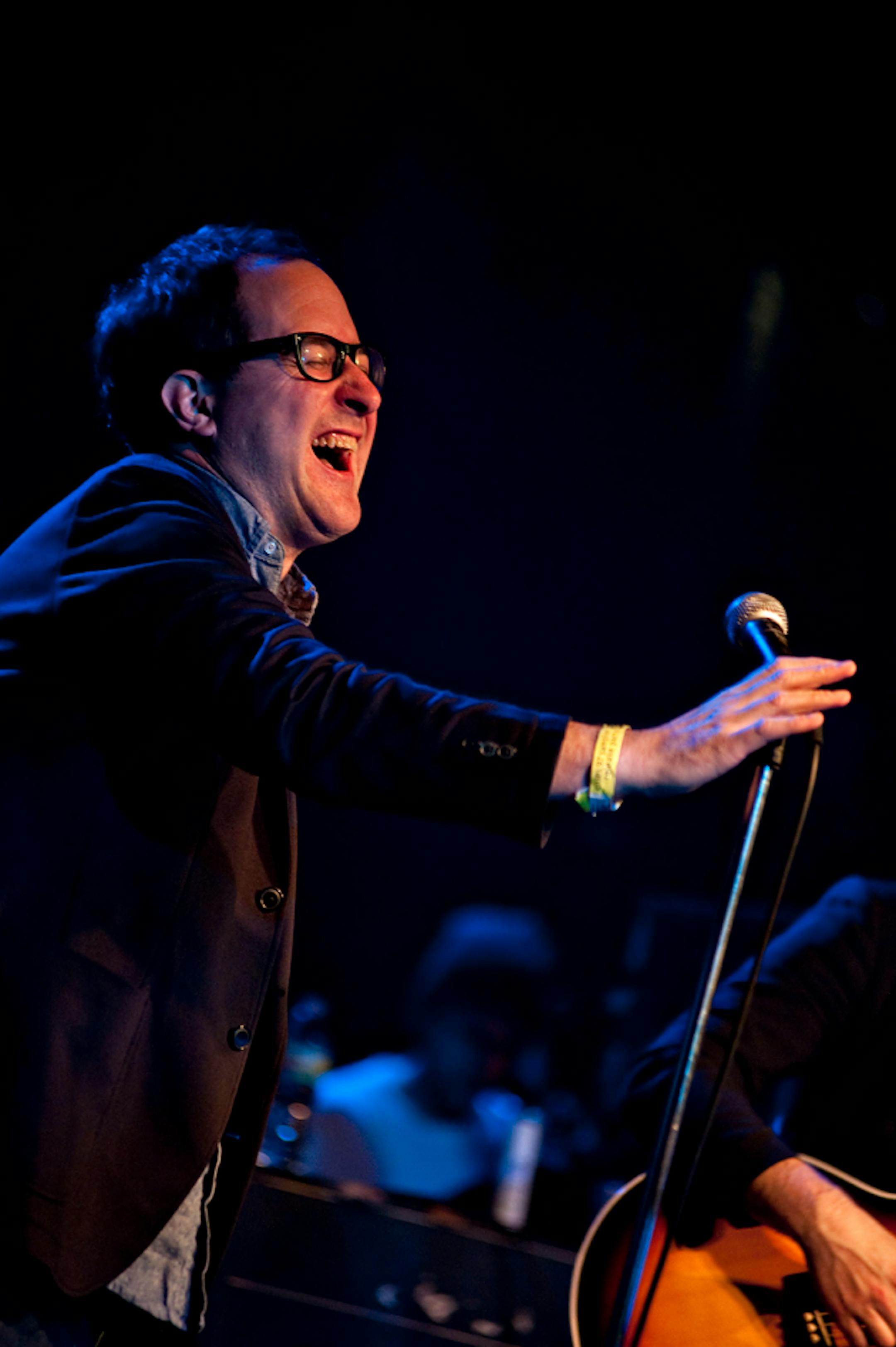 Craig Finn arrived early to First Ave for Friday's Replacements tribute. / Leslie Plesser photo