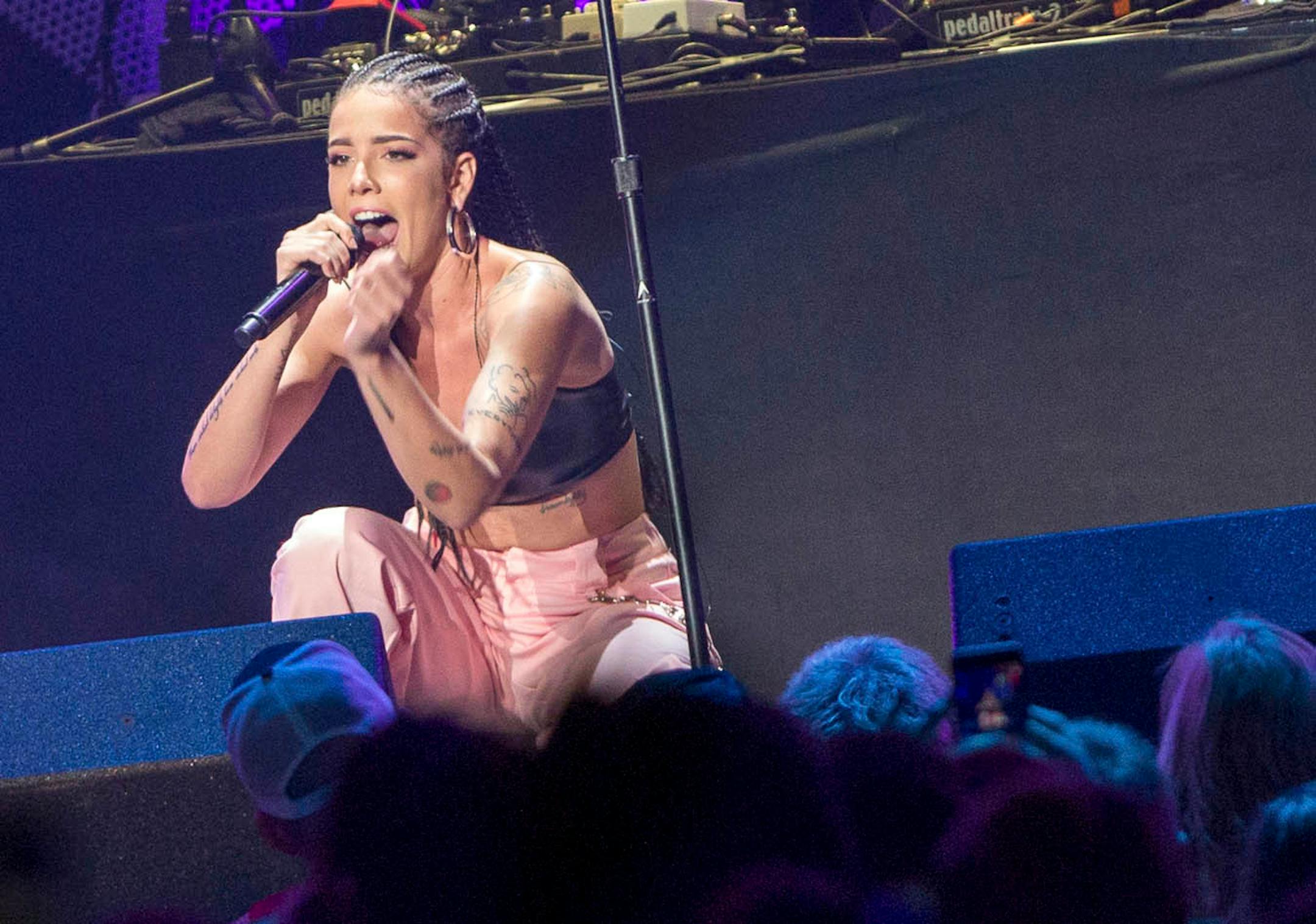 Halsey performs at Jingle Ball.