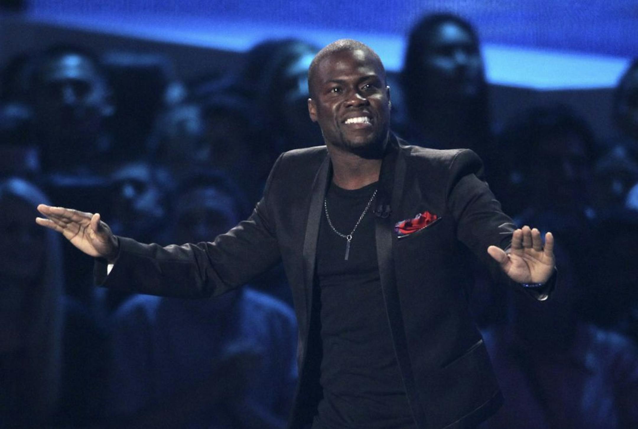Host Kevin Hart speaks onstage at the MTV Video Music Awards on Thursday, Sept. 6, 2012, in Los Angeles.