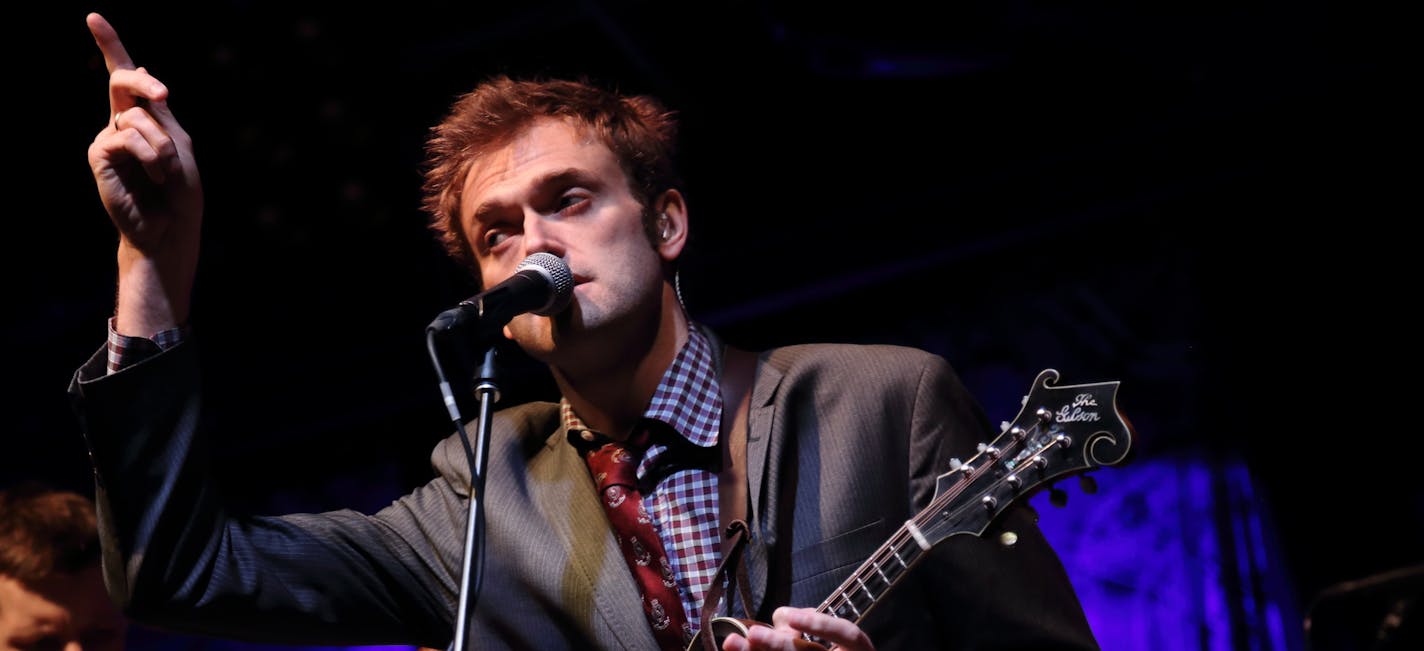 Chris Thile and the Punch Brothers performs at the Suwannee Springfest at the Spirit of Suwannee Music Park, on Friday, March 21, 2014 in Live Oak, Florida. (Photo by John Davisson/Invision/AP) ORG XMIT: INVW