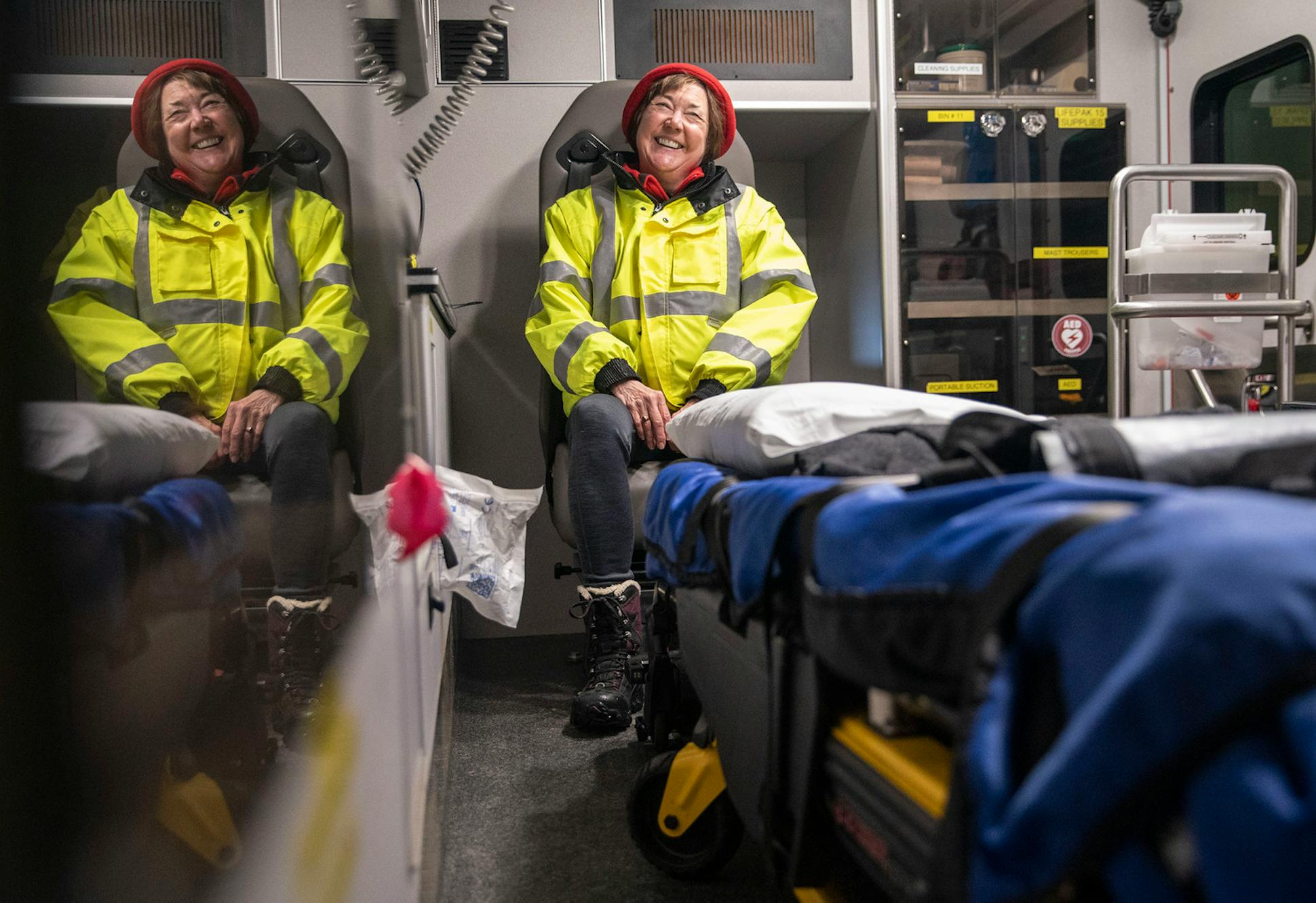 Laura Popkes became an EMT over time with the volunteer fire department. She and her husband, Daryl, started a new life on the Gunflint Trail in 1998.