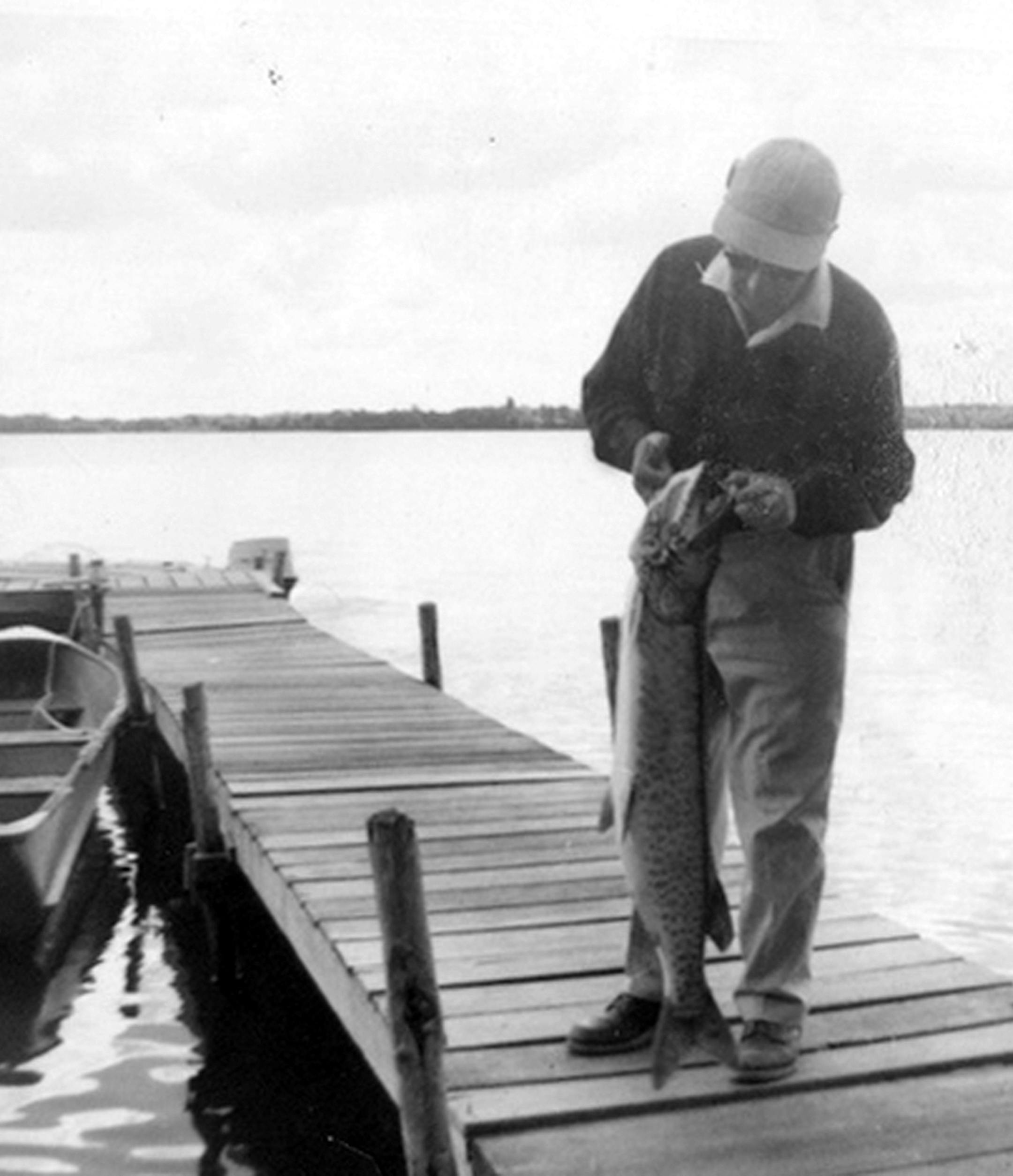 Gil Hamm of St. Paul with a muskie.