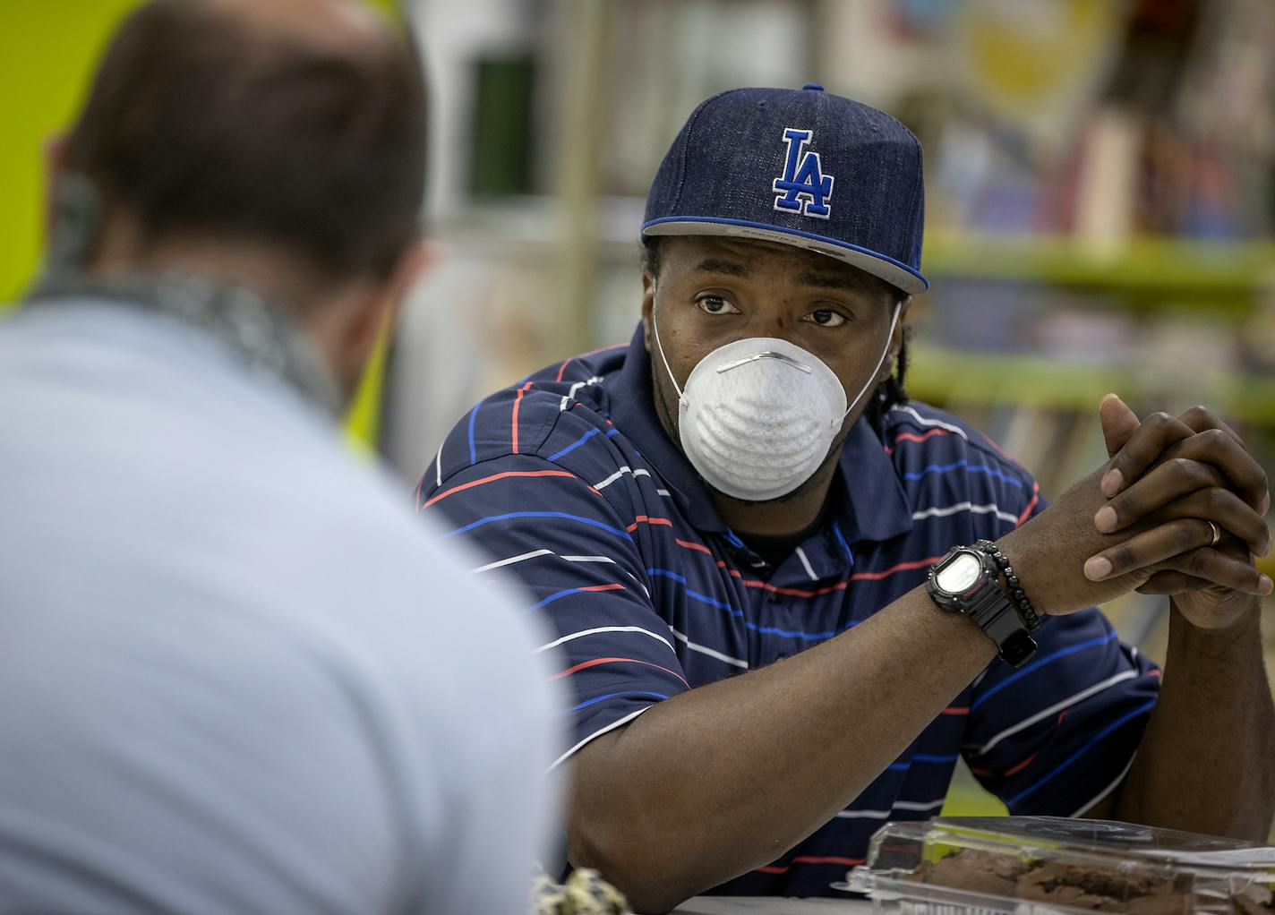 Wayne Berg worked with his staff on repairing and cleaning the heavily damaged St. Vincent de Paul thrift store, Friday, June 5, 2020 in Minneapolis, MN. Wayne Bugg said he'd seen anything like it in his life. Bugg is a former crack dealer with crack-addicted parents. About 23 years ago he started working at St. Vincent where he was encouraged to do something better with his life and paid his college tuition. Now he's St. Vincent's assistant executive director known for reaching out to help peop