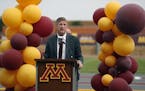 Mark Coyle spoke at the opening of the U's track and field complex last year.
