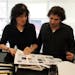 (NYT24) NEW YORK -- Oct. 3, 2004 -- GOURMET-COOKBOOK -- Ruth Reichl and Richard Ferretti of Gourmet magazine in the office in New York on Sept. 21, 20