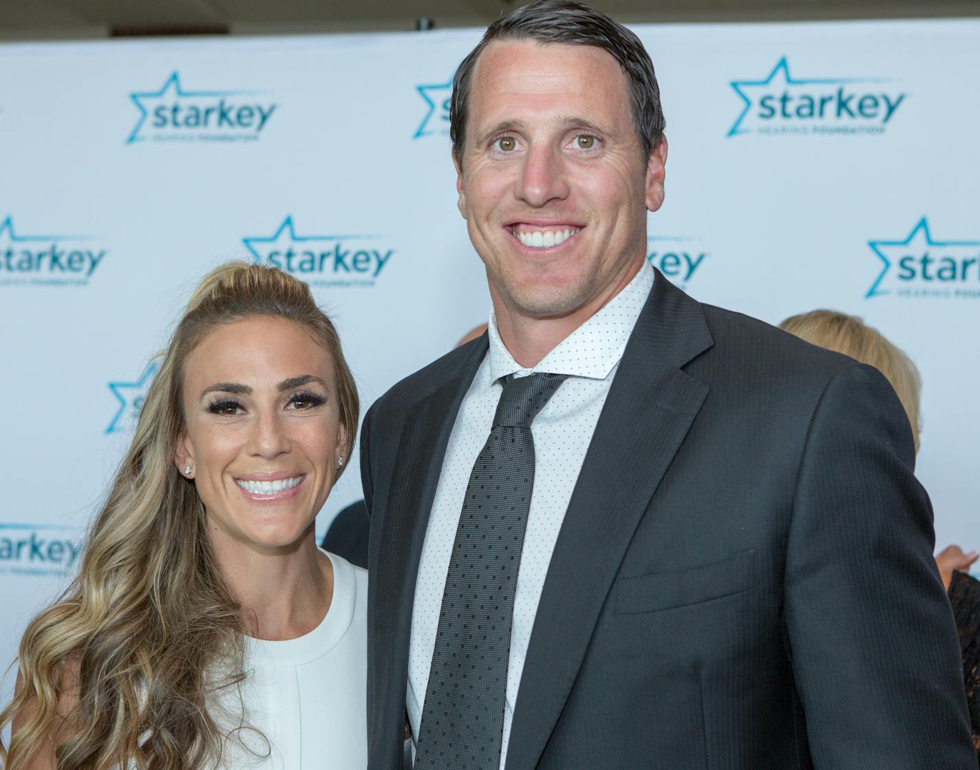 Chad Greenway and wife Jennifer on the red carpet at the Starkey Hearing Foundation "So The World May Hear" Gala. [ Special to Star Tribune, photo by Matt Blewett, Matte B Photography, matt@mattebphoto.com, July 16, 2017, Starkey Hearing Foundation "So The World May Hear" Gala, The Saint Paul RiverCentre, St. Paul, Minnesota, SAXO&#x2020;1004106817 STARKEY071717 Wife is Jennifer I am pretty sure it is wife, but don't know waht she looks like