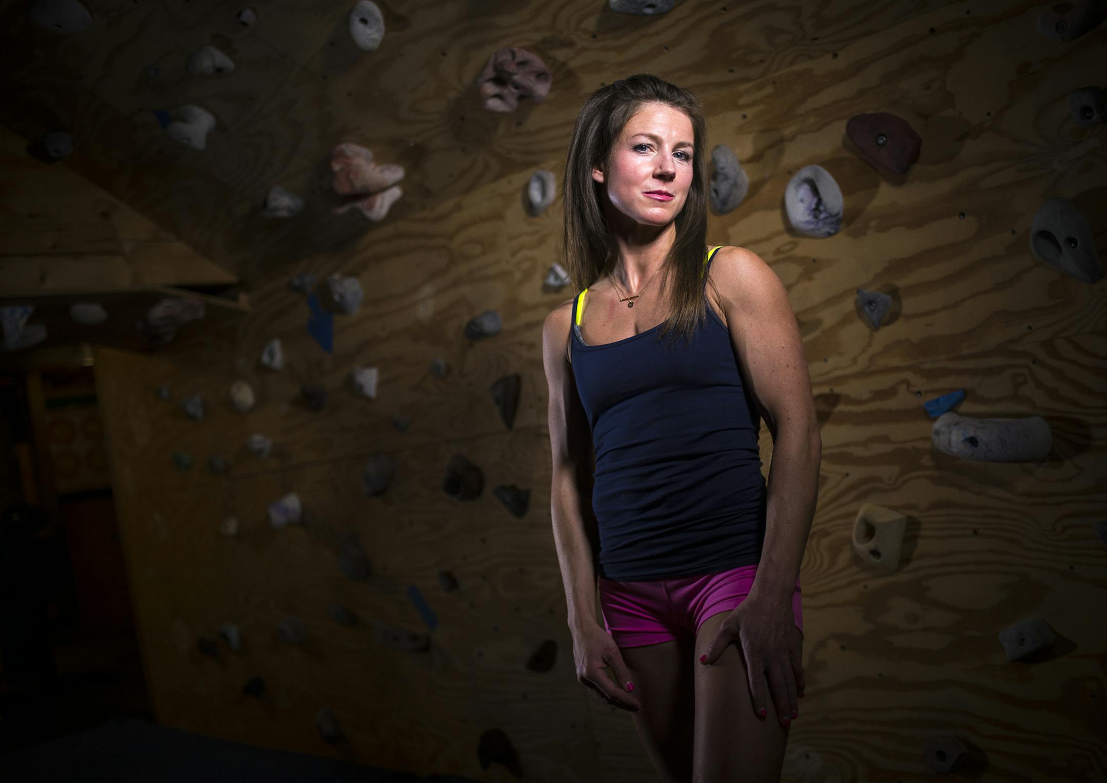 Jennifer Tavernier was photographed in a portrait at Ninjas United on Thursday night. ] (AARON LAVINSKY/STAR TRIBUNE) aaron.lavinsky@startribune.com Profile on Jennifer Tavernier, a local fitness ninja who will appear as a contestant on a new spin-off to the popular American Ninja Warrior TV show. Tavernier trained for the obstacle-course competition at a Minnesota gym called Ninjas United - part of this intense fitness craze. We photograph Tavernier at the Ninjas United gym in Buffalo, Minn., o