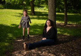 Marie Demaintenon and her daughter Michelle, 4, are among the first families to be referred to Dakota County's new rent voucher program.