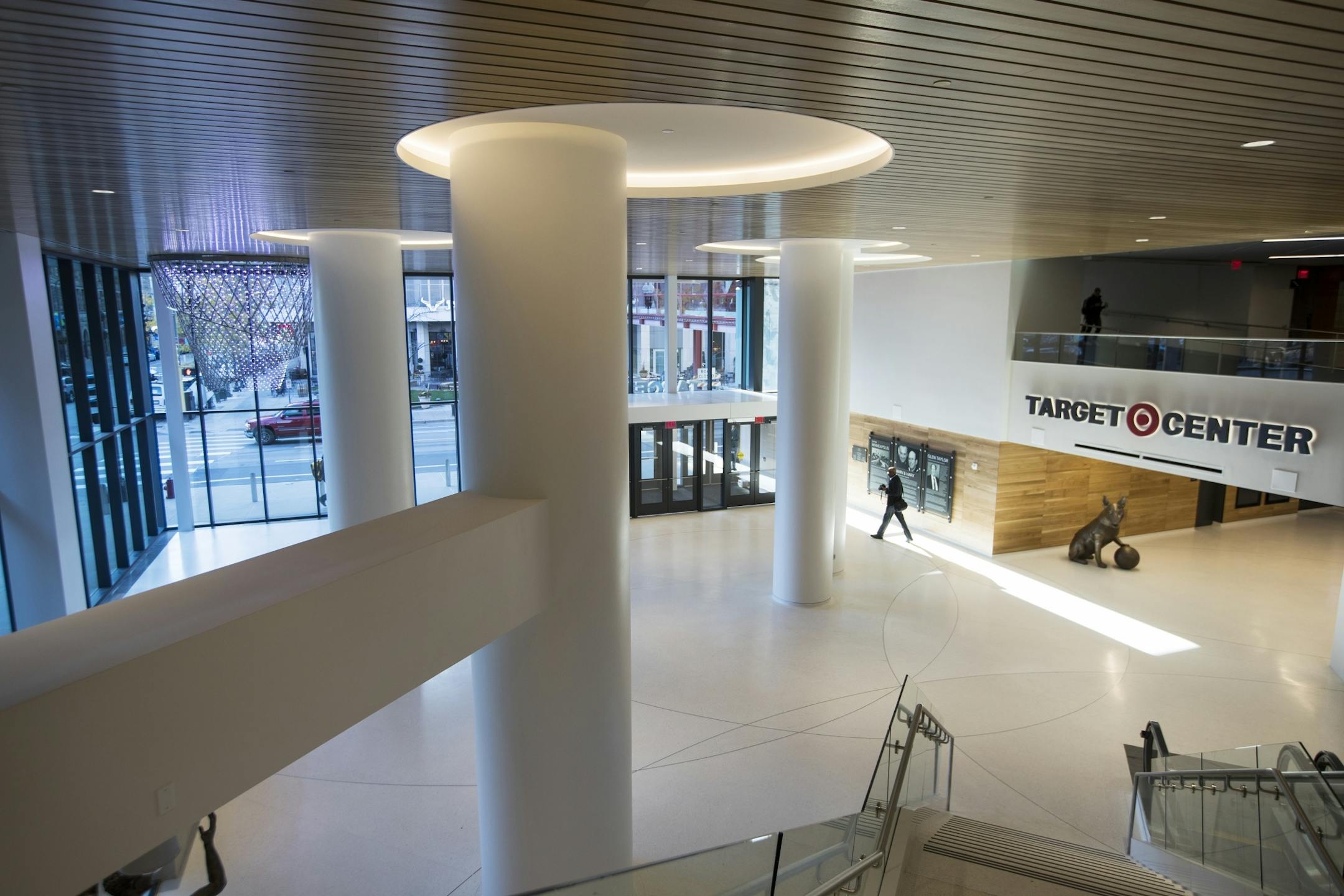 The main lobby of the renovated Target Center.
