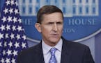 FILE - In this Feb. 1, 2017, file photo, then-National Security Adviser Michael Flynn speaks during the daily news briefing at the White House, in Was