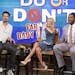 In this July 15, 2013 photo released by Disney-ABC Domestic Television, actor Josh Duhamel, left, appears with co-hosts Kelly Ripa and Michael Strahan