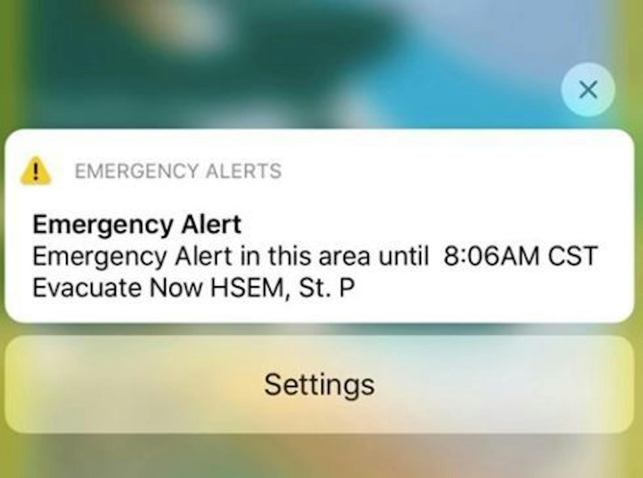 This notice from state emergency authorities went out to many counties in Minnesota on Wednesday.