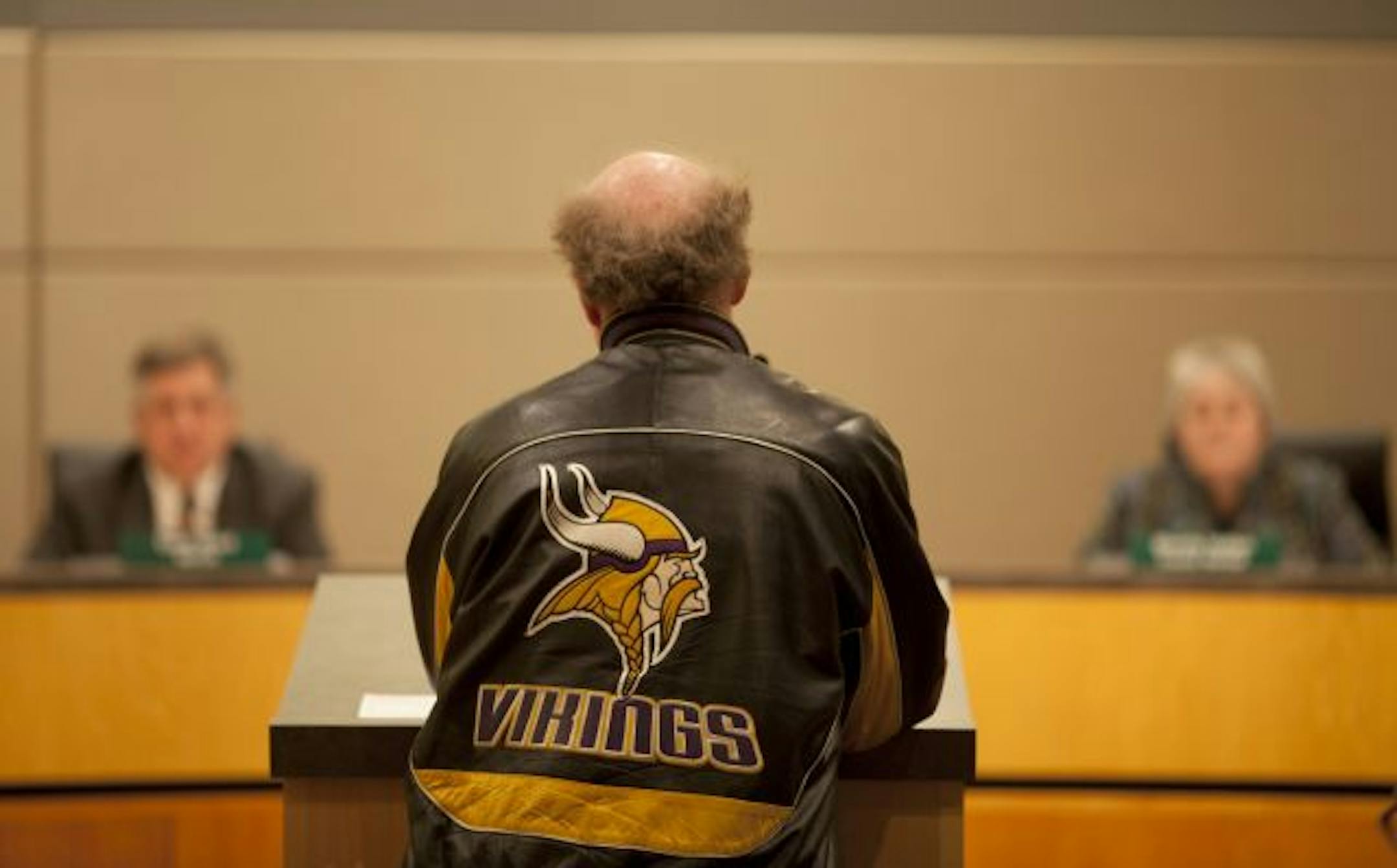 During the City Council's public comment period, Bill Spear expressed his support for a Vikings stadium in Arden Hills.