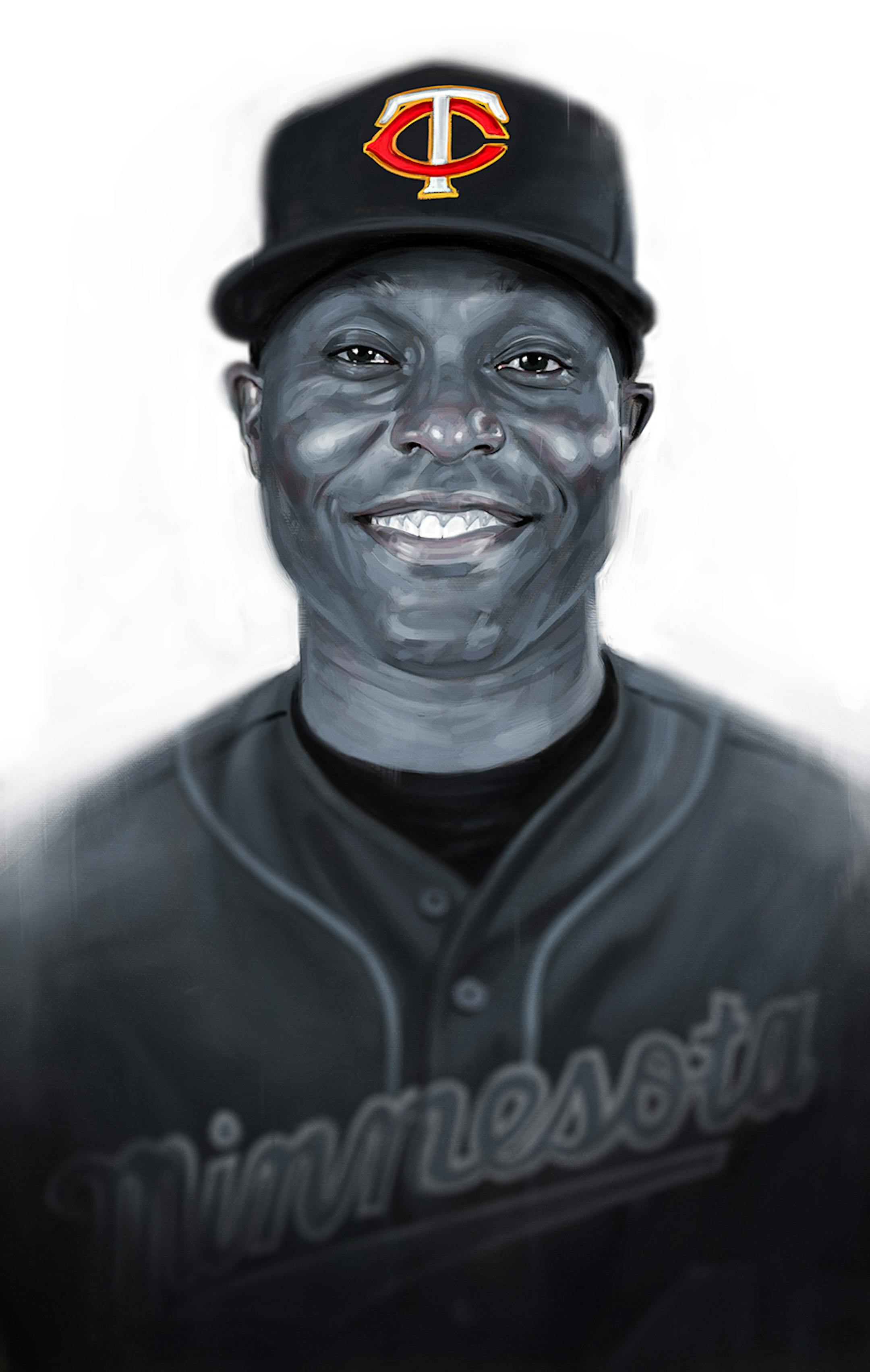 Illustration of Torri Hunter, who announced his retirement last week.