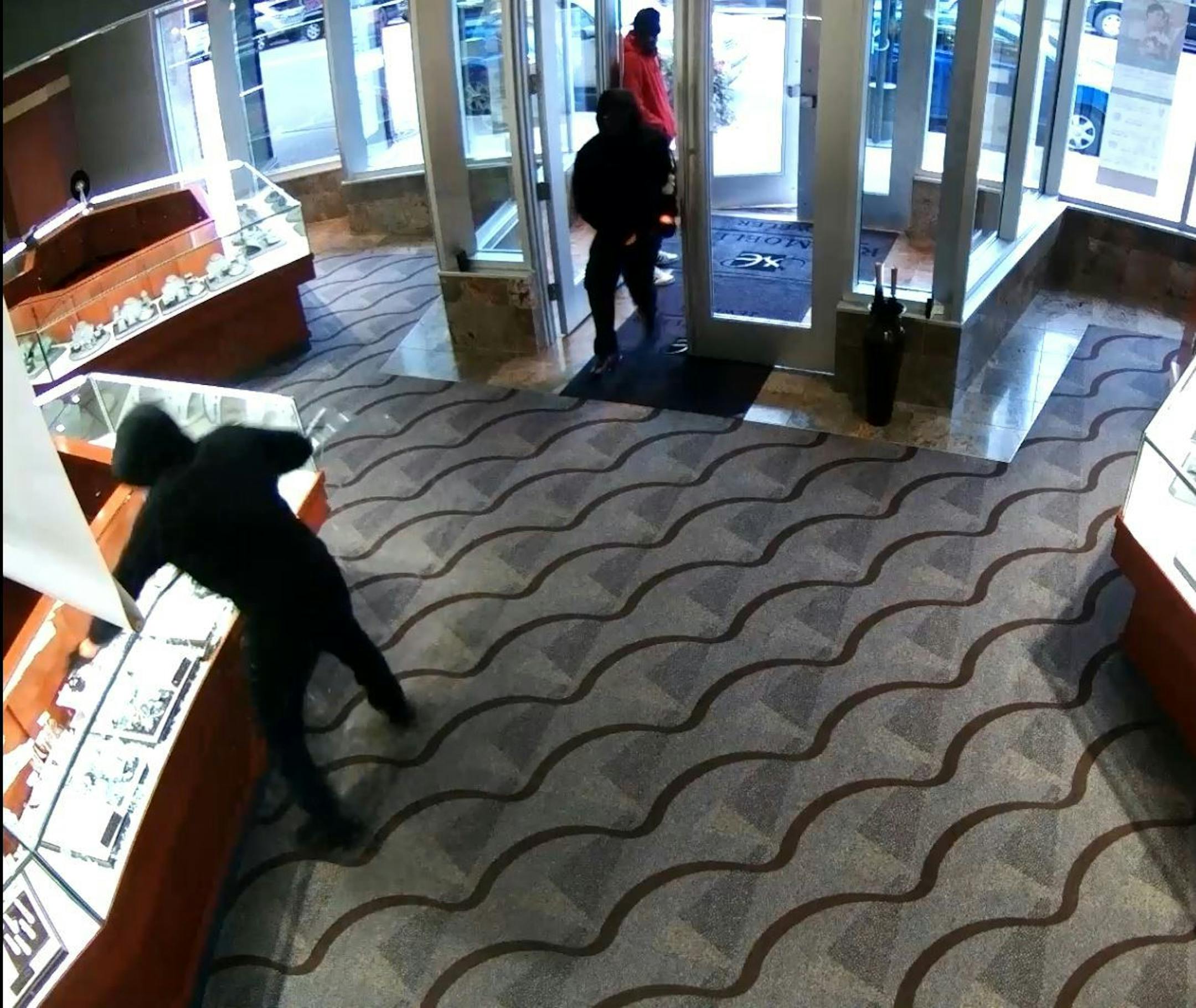 Edina police are offering a $3,000 reward for information on the three suspects who committed a smash-and-grab robbery at R.F. Moeller Jeweler